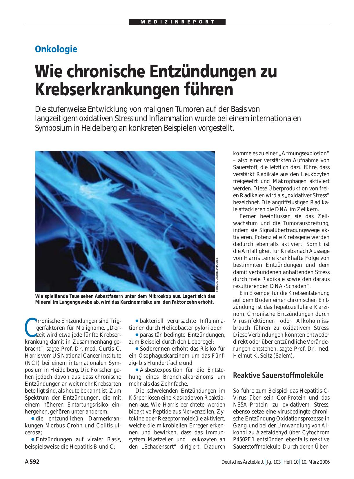 Vorschauseite 1: Onkologie: Wie chronische Entzündungen zu Krebserkrankungen führen
