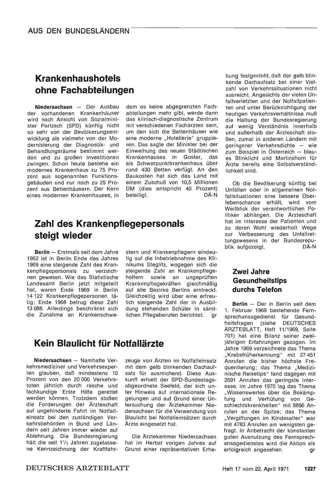 Vorschauseite 1: Zahl des Krankenpflegepersonals steigt wieder