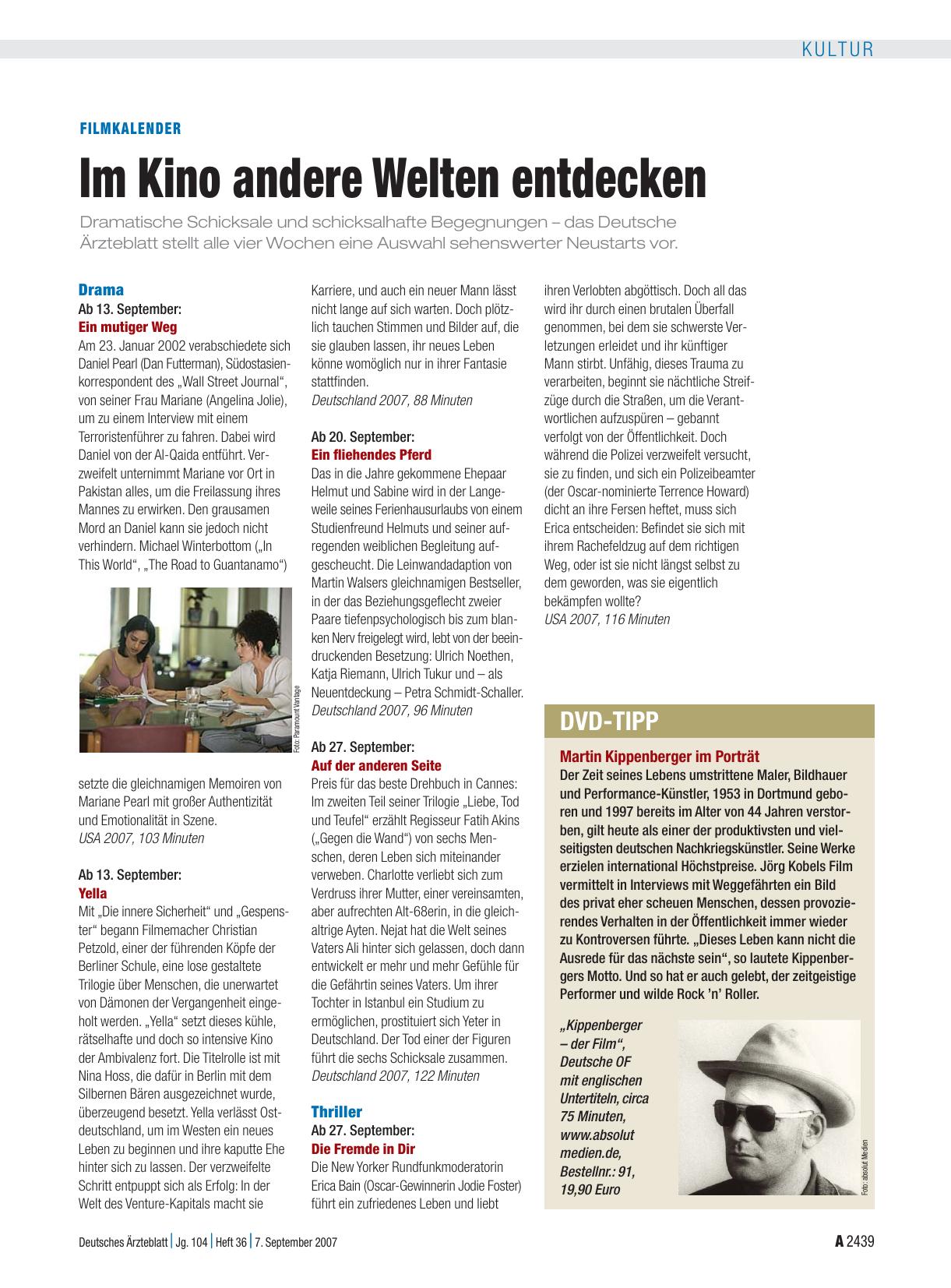 Vorschauseite 1: Filmkalender: Im Kino andere Welten entdecken