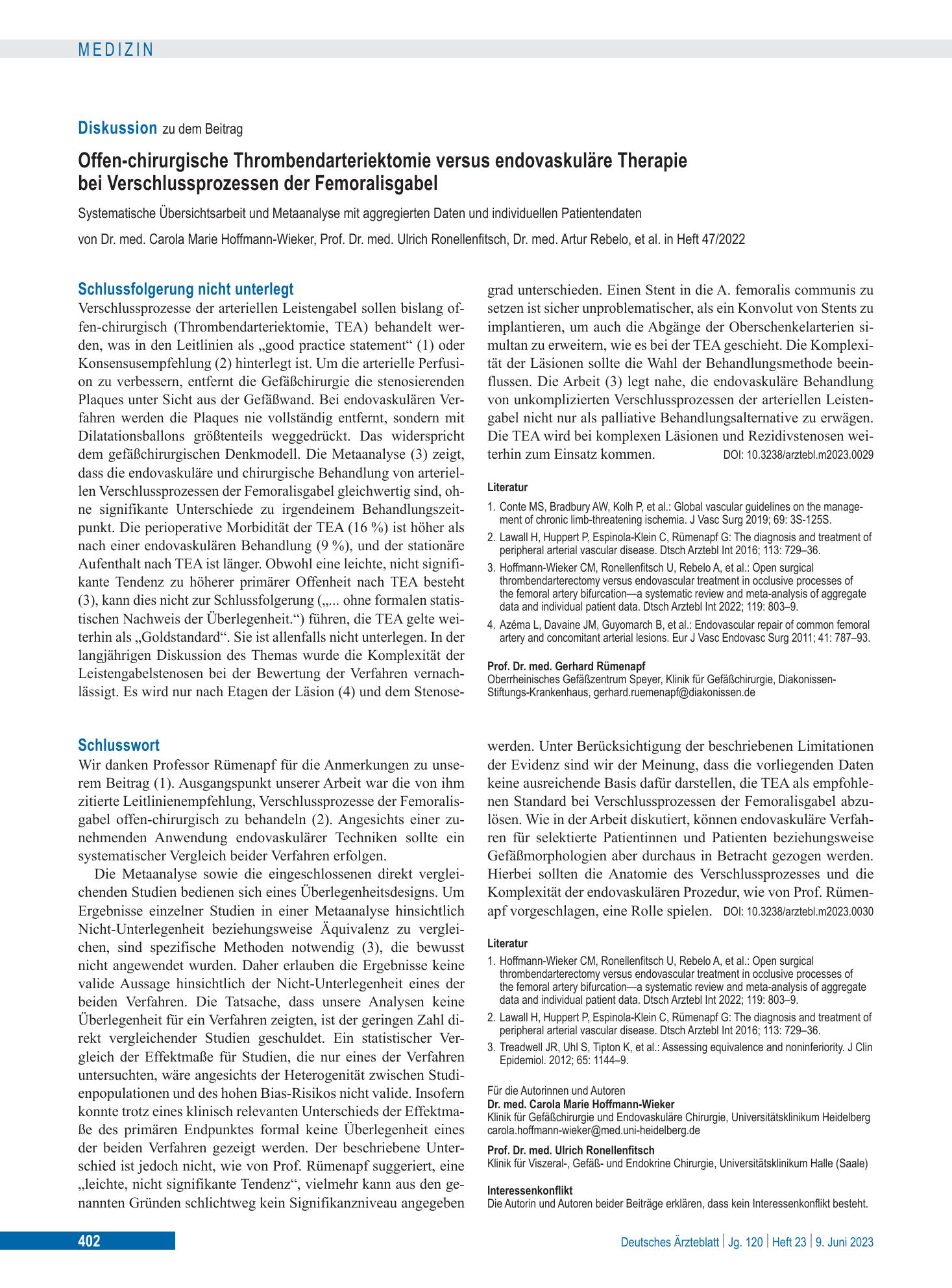 Vorschauseite 1: Schlusswort – Deutsches Ärzteblatt