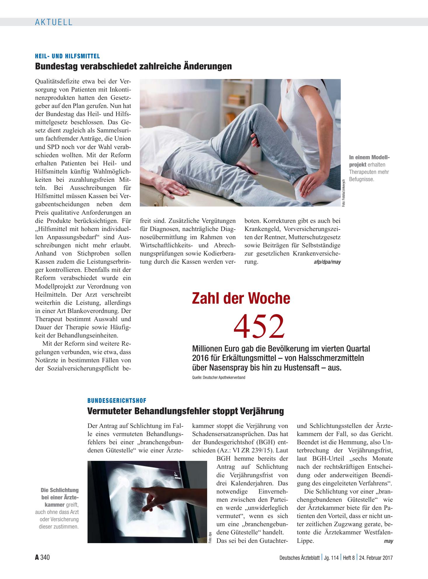 Vorschauseite 1: Zahl der Woche 452 – Deutsches Ärzteblatt