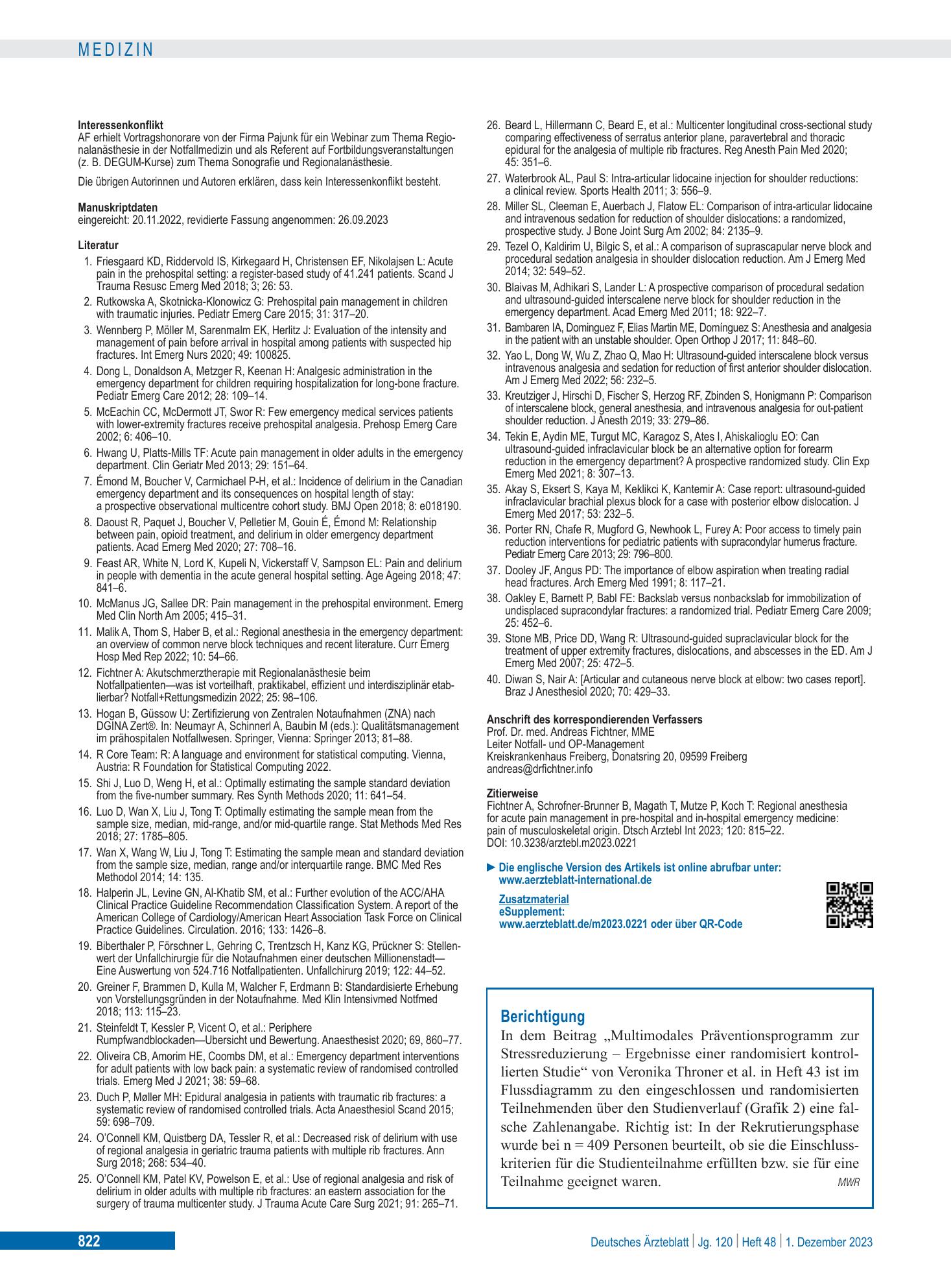 Vorschauseite 1: Berichtigung – Deutsches Ärzteblatt