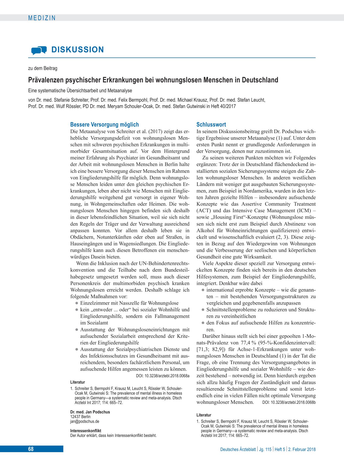 Vorschauseite 1: Schlusswort – Deutsches Ärzteblatt