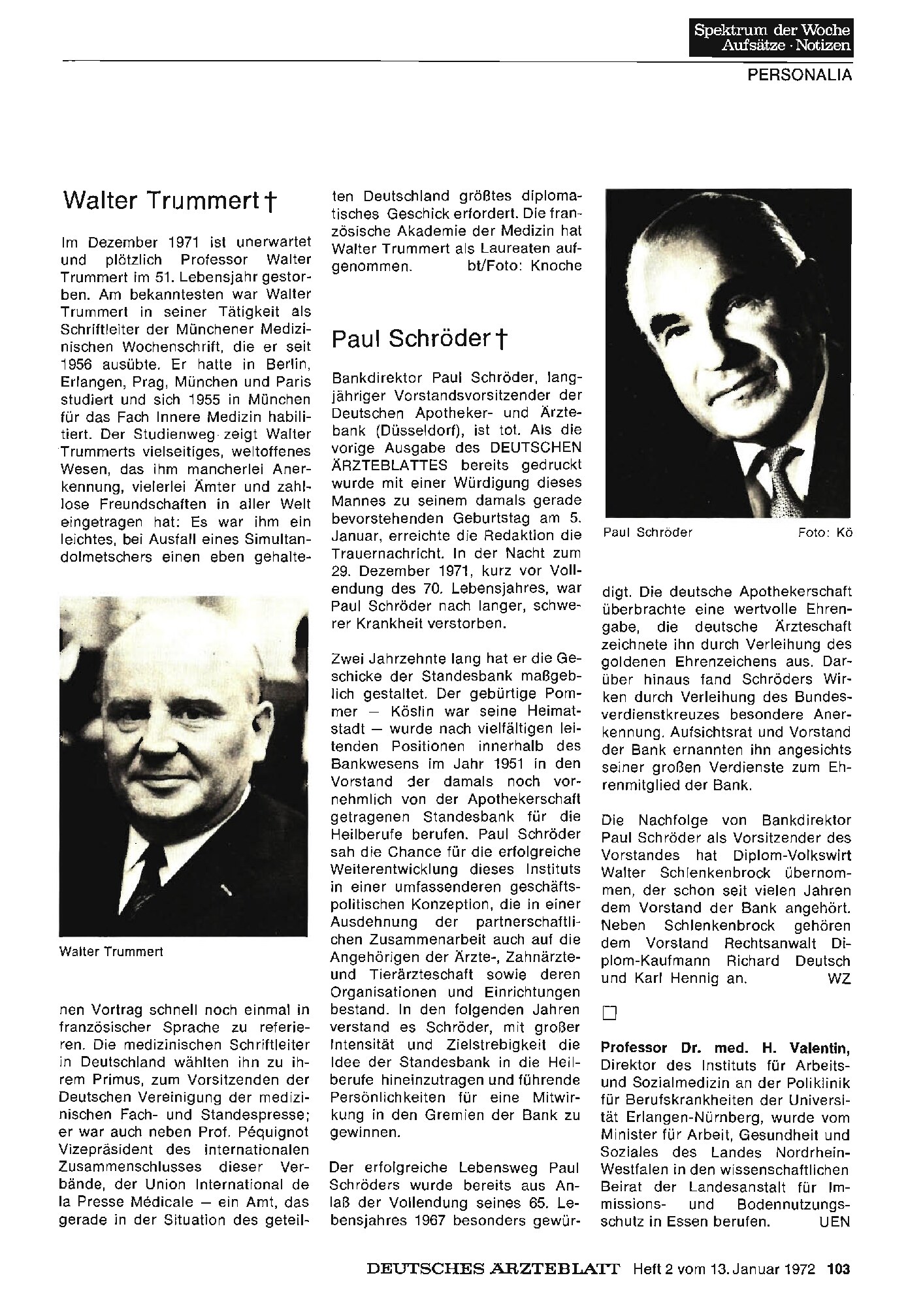 Vorschauseite 1: Walter Trummert †