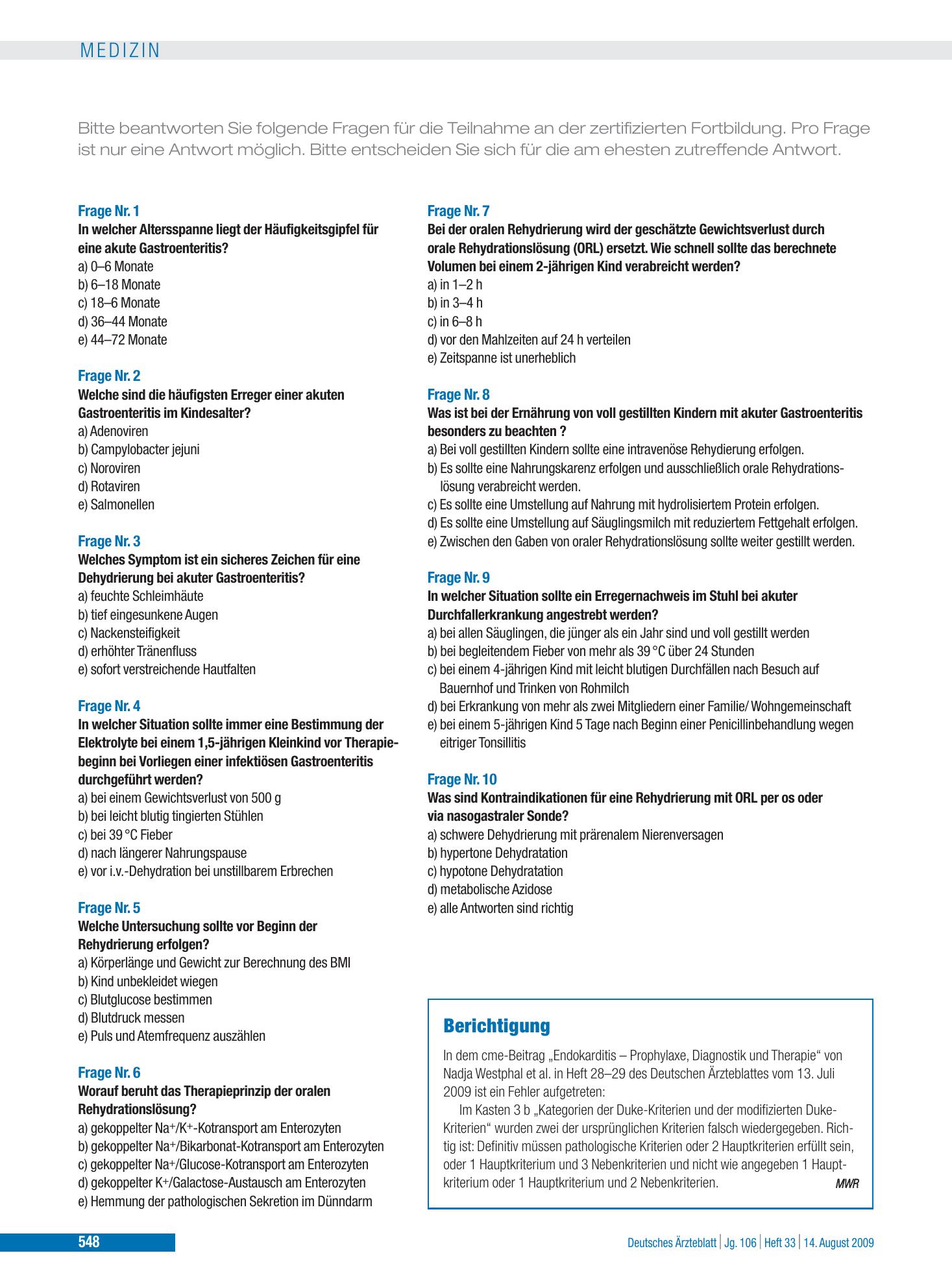 Vorschauseite 1: Berichtigung – Deutsches Ärzteblatt