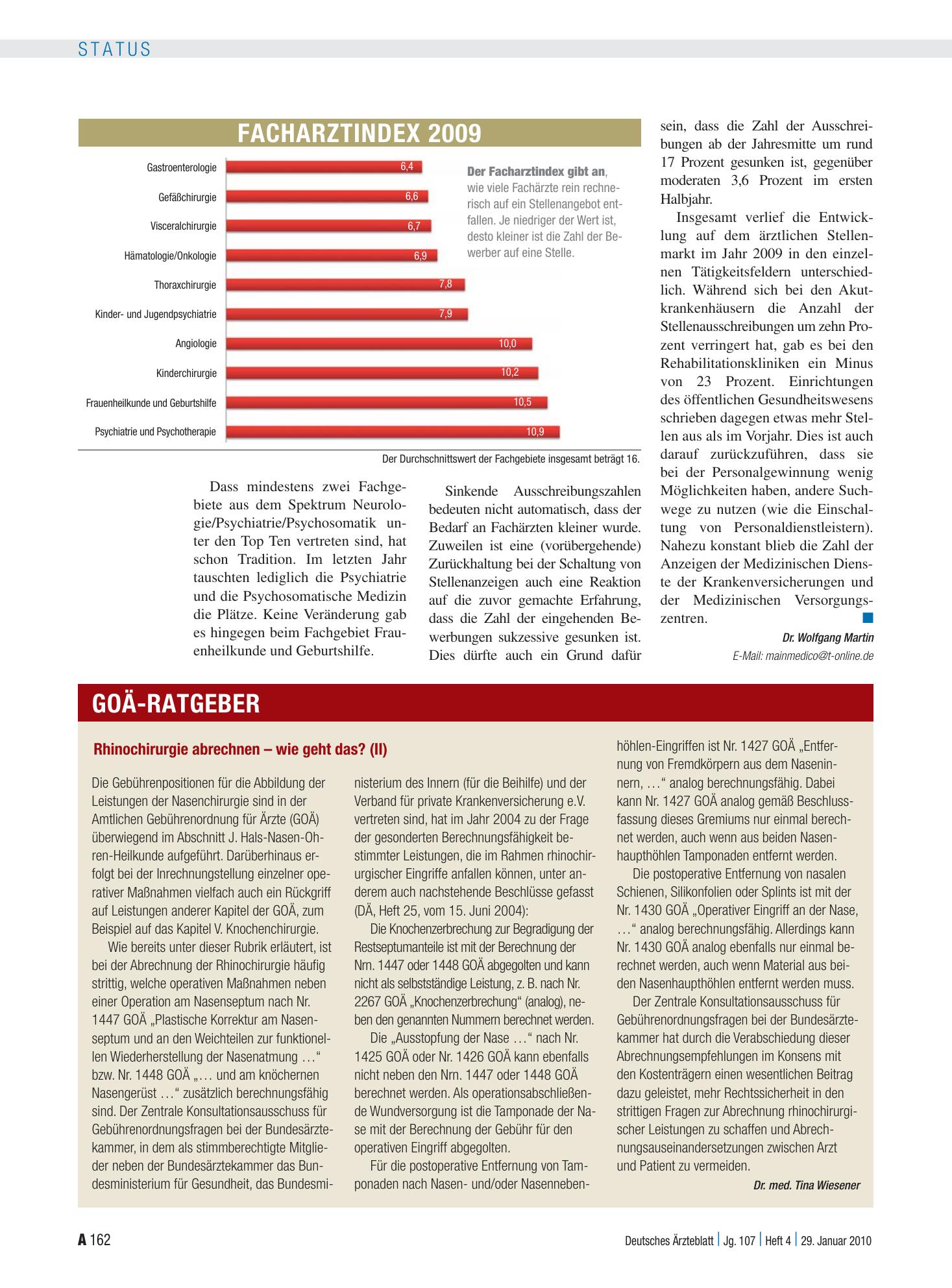 Vorschauseite 1: Rhinochirurgie abrechnen – wie geht das? (II) – Deutsches Ärzteblatt