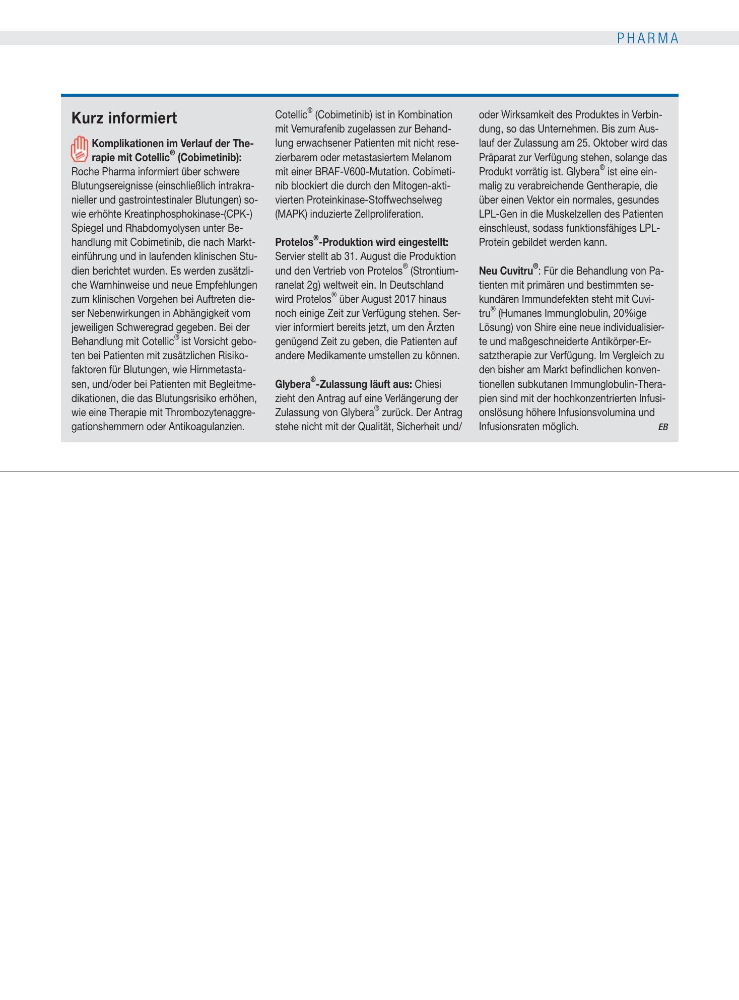 Vorschauseite 1: Kurz informiert – Deutsches Ärzteblatt