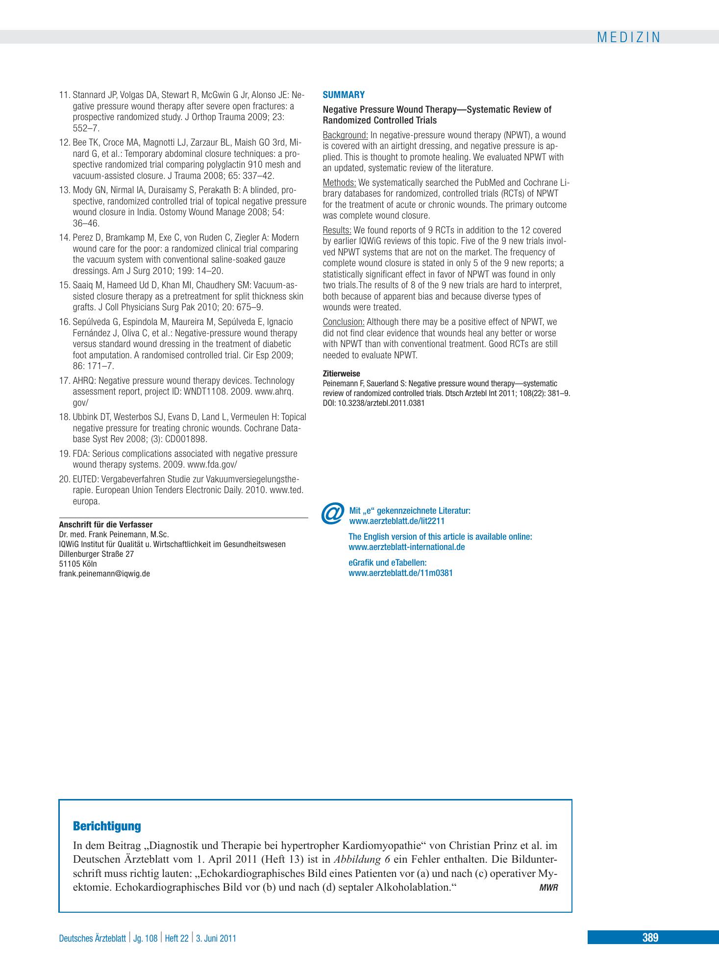 Vorschauseite 1: Berichtigung – Deutsches Ärzteblatt