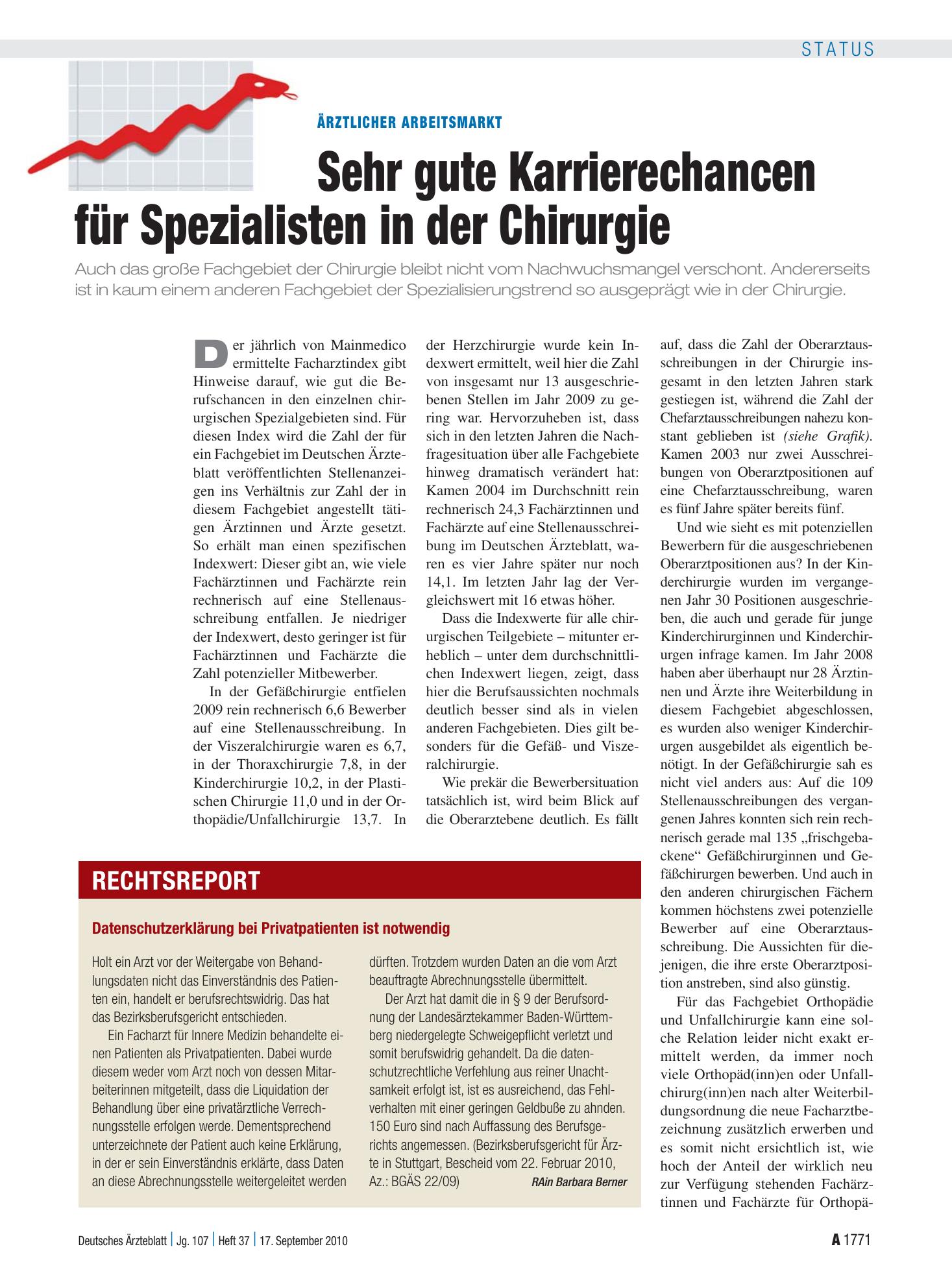 Vorschauseite 1: Datenschutzerklärung bei Privatpatienten ist notwendig – Deutsches Ärzteblatt