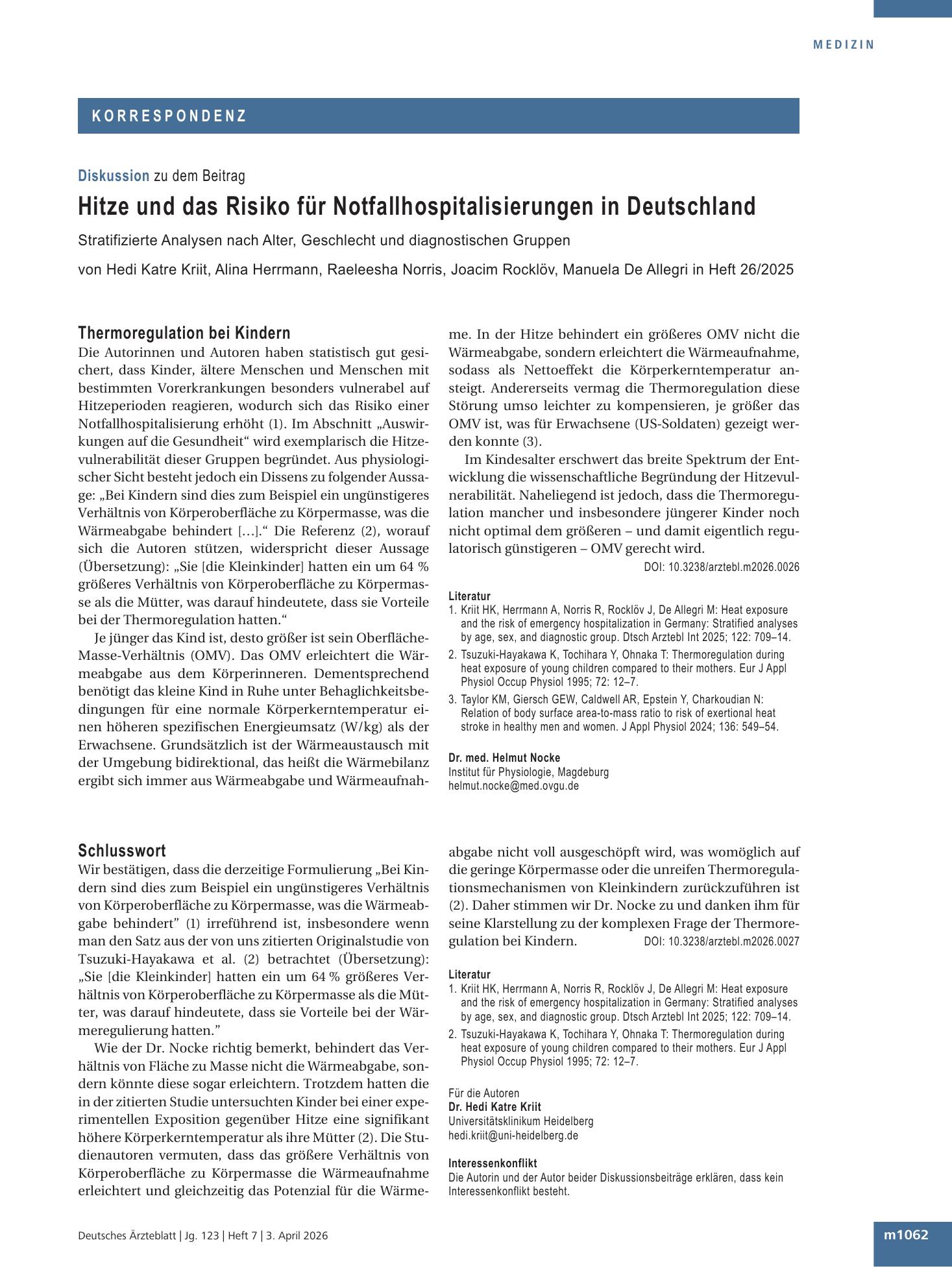 Vorschauseite 1: Schlusswort – Deutsches Ärzteblatt