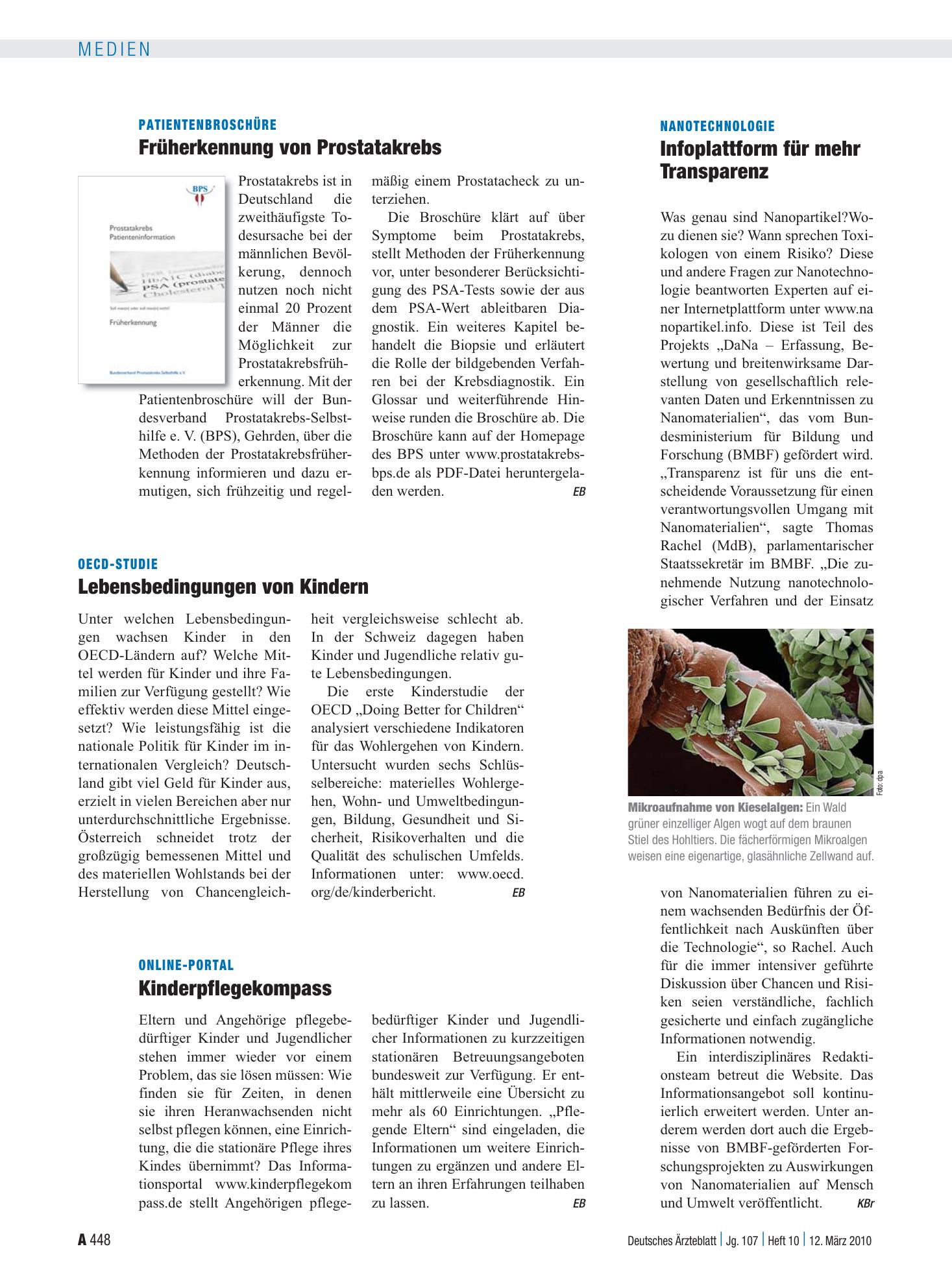 Vorschauseite 1: OECD-Studie: Lebensbedingungen von Kindern – Deutsches Ärzteblatt