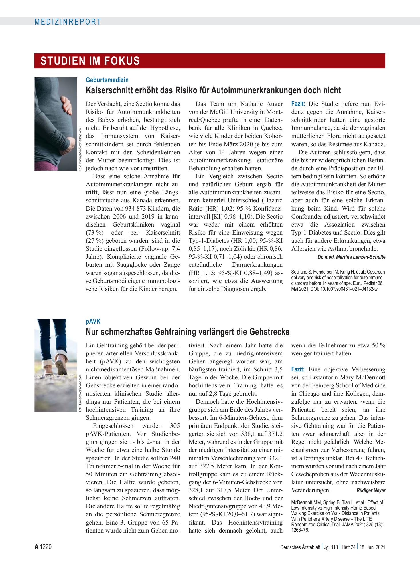 Vorschauseite 1: Geburtsmedizin: Kaiserschnitt erhöht das Risiko für Autoimmunerkrankungen doch nicht – Deutsches Ärzteblatt