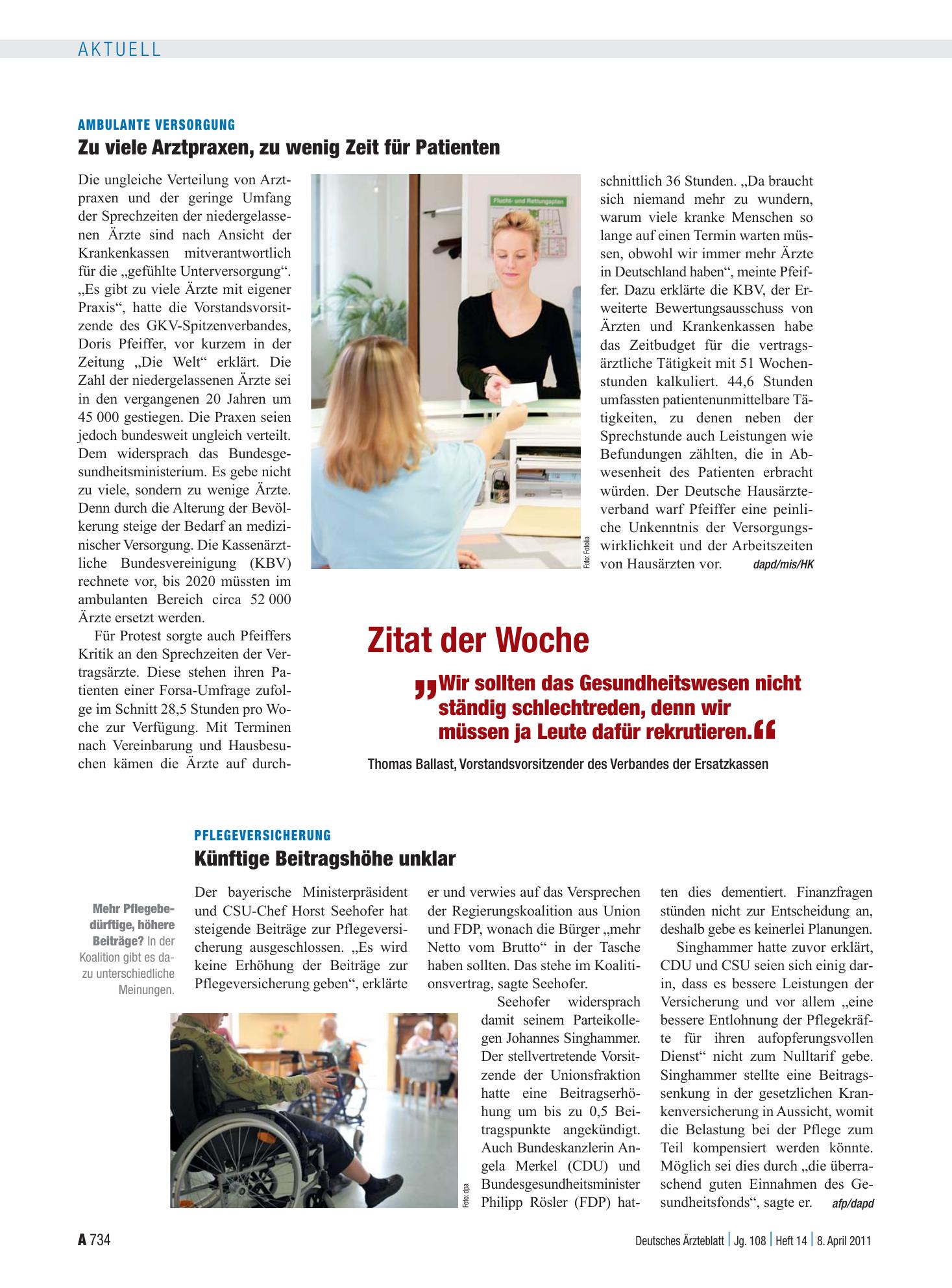 Vorschauseite 1: Zitat der Woche – Deutsches Ärzteblatt