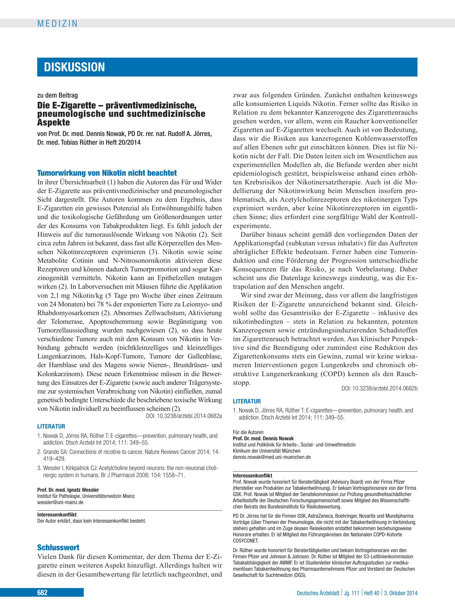 Vorschauseite 1: Schlusswort – Deutsches Ärzteblatt