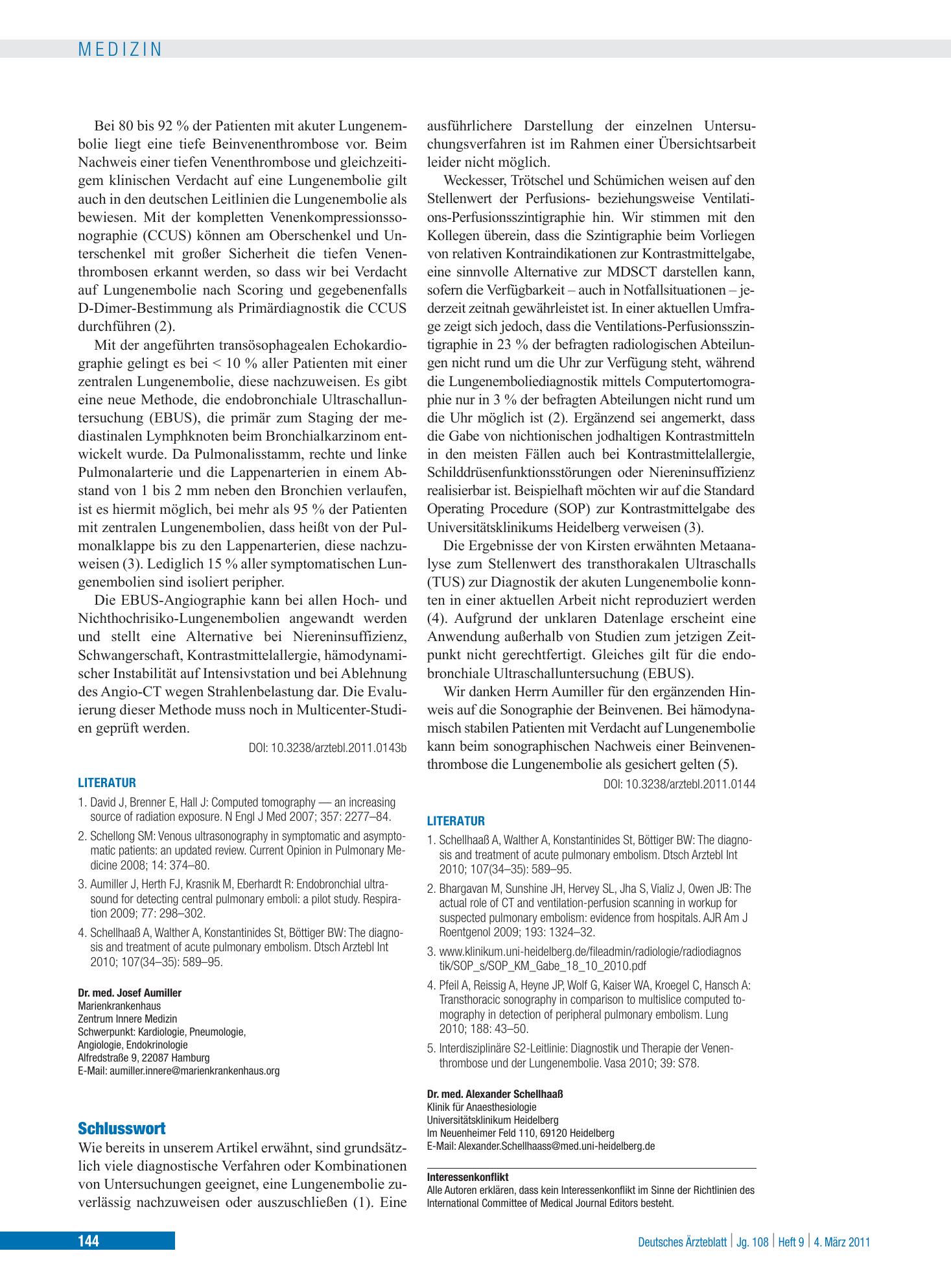 Vorschauseite 1: Schlusswort – Deutsches Ärzteblatt