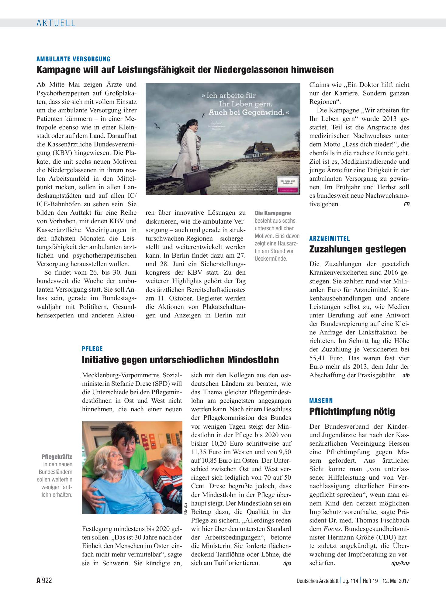 Vorschauseite 1: Masern: Pflichtimpfung nötig – Deutsches Ärzteblatt