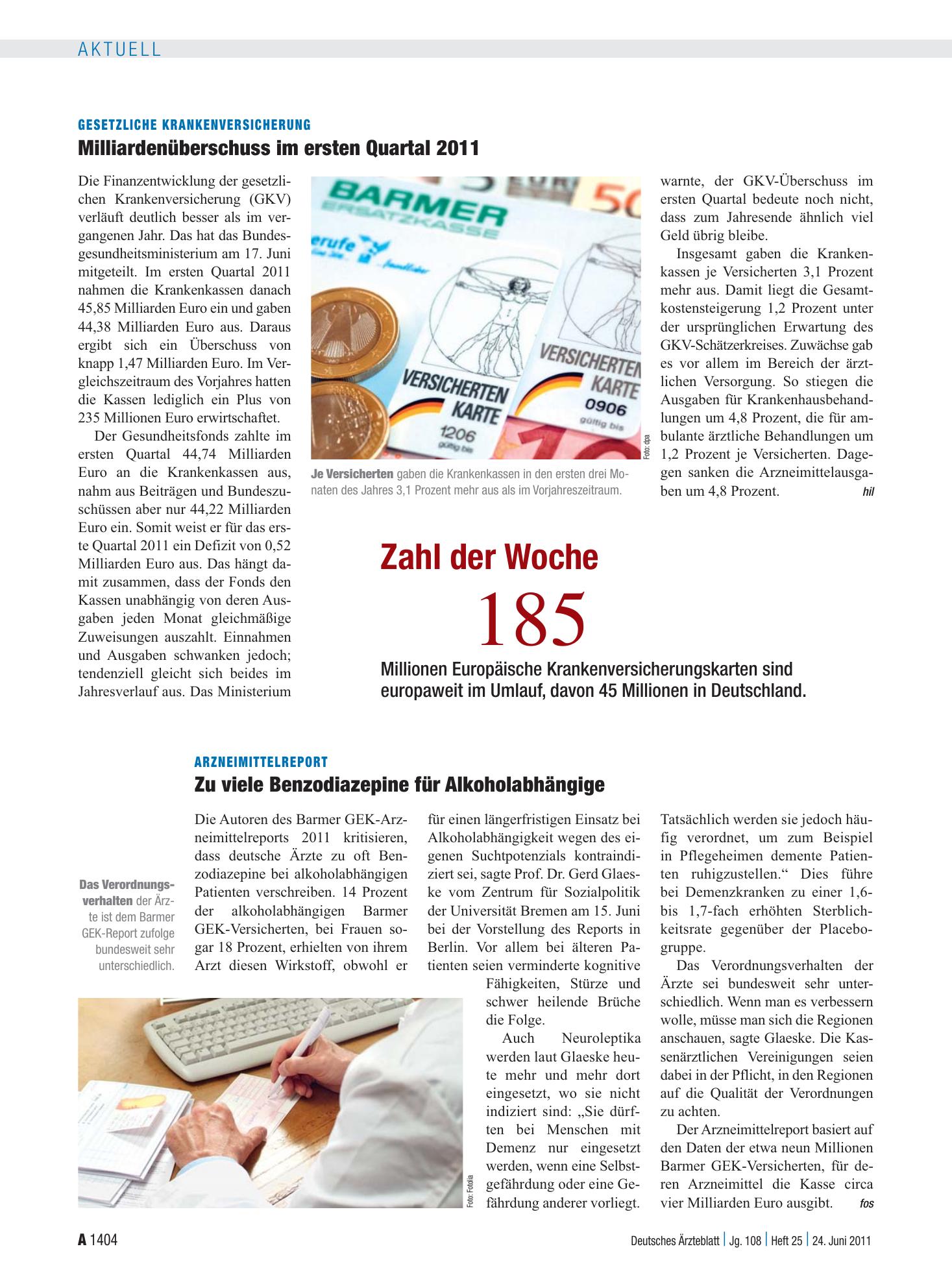 Vorschauseite 1: Zahl der Woche 185 – Deutsches Ärzteblatt