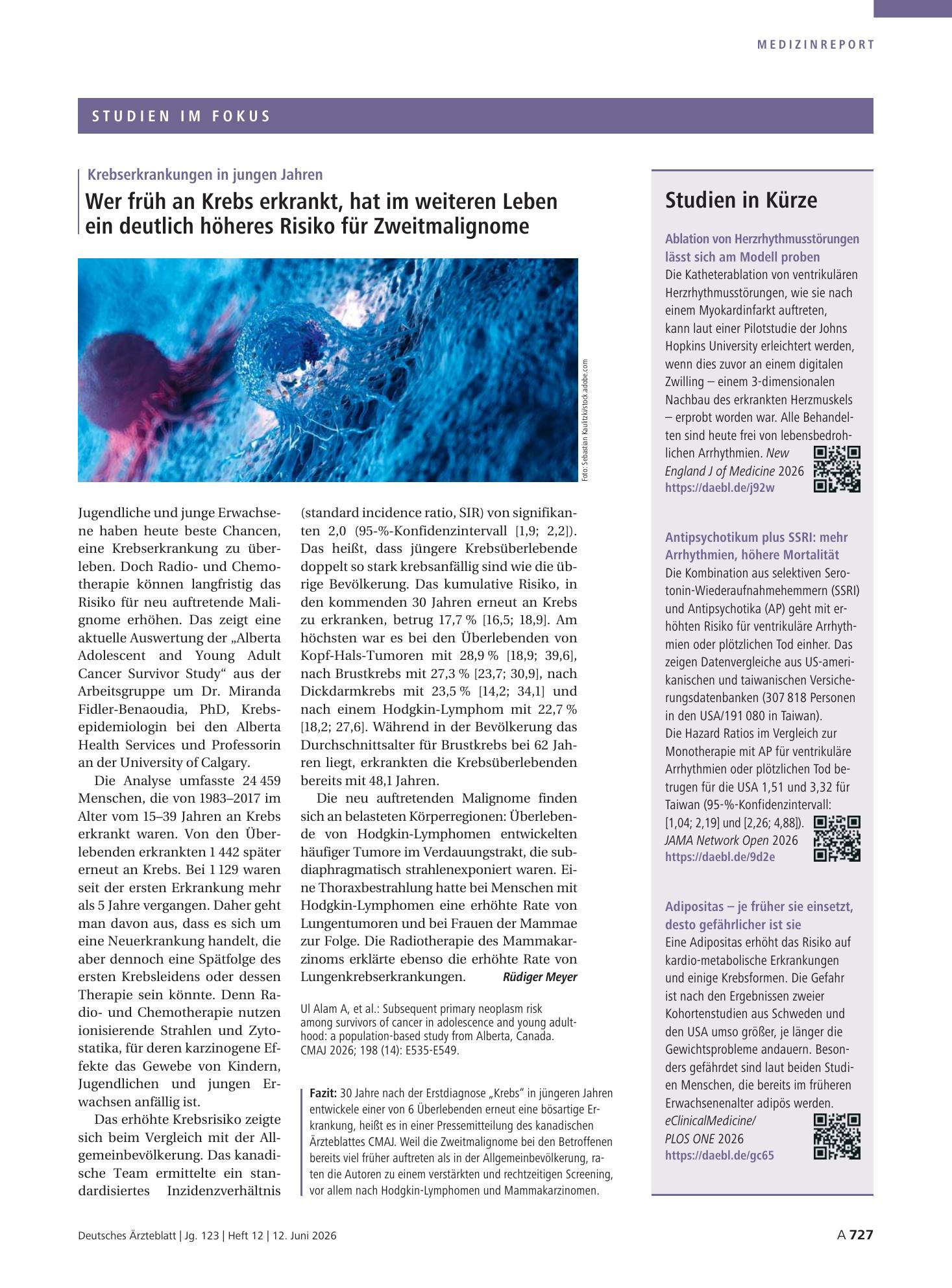 Vorschauseite 1: Studien in Kürze – Deutsches Ärzteblatt
