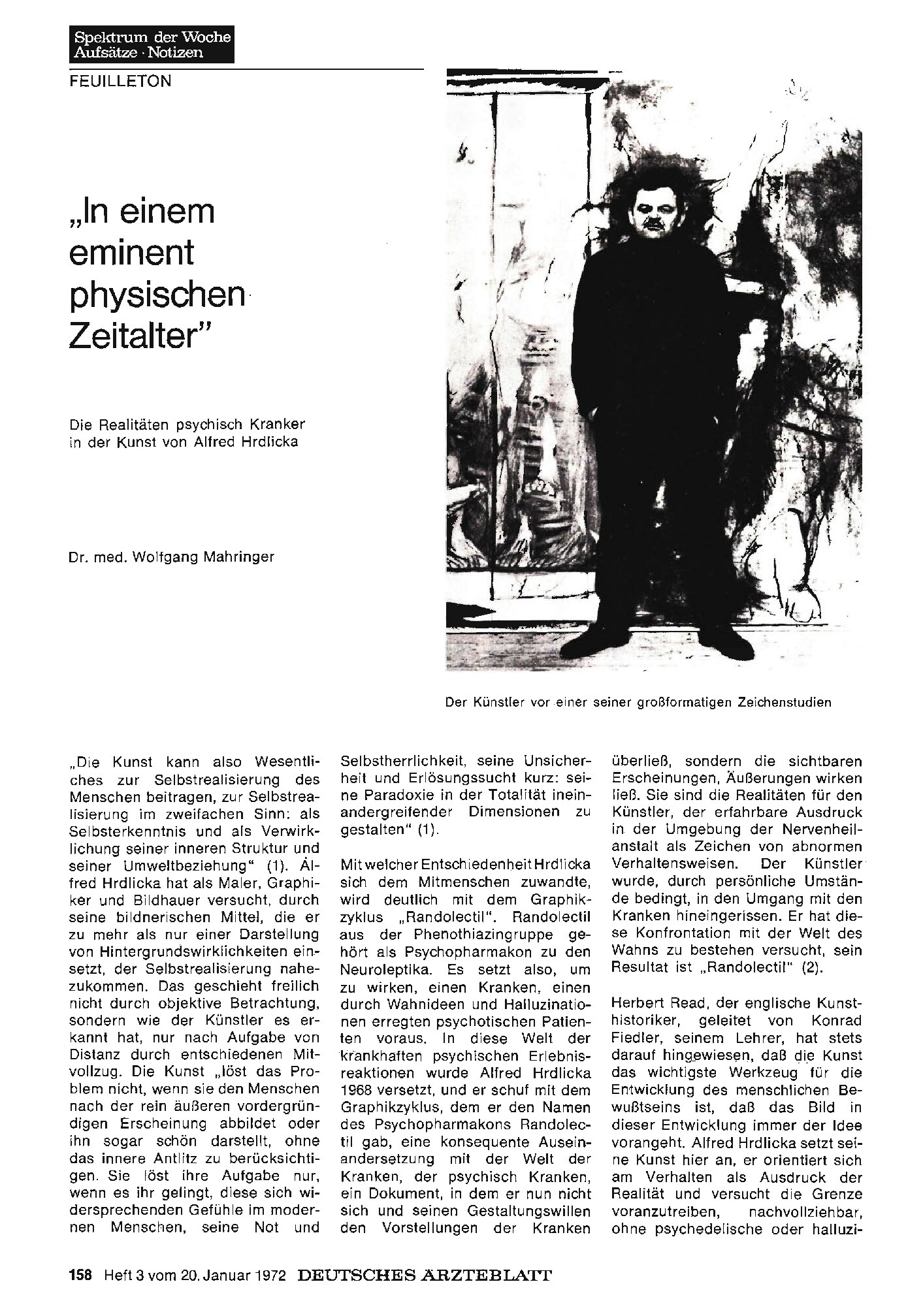 Vorschauseite 1: „In einem eminent physischen Zeitalter"