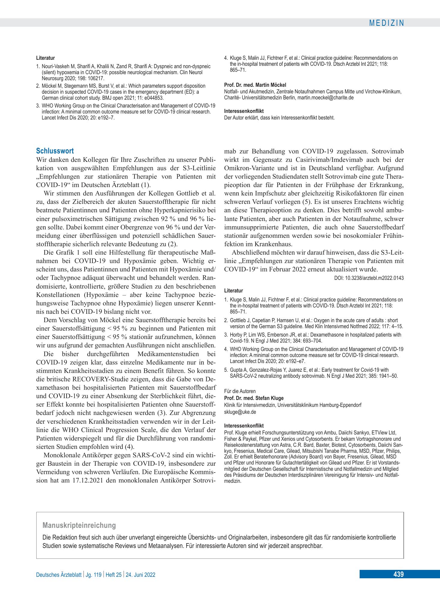 Vorschauseite 1: Schlusswort – Deutsches Ärzteblatt