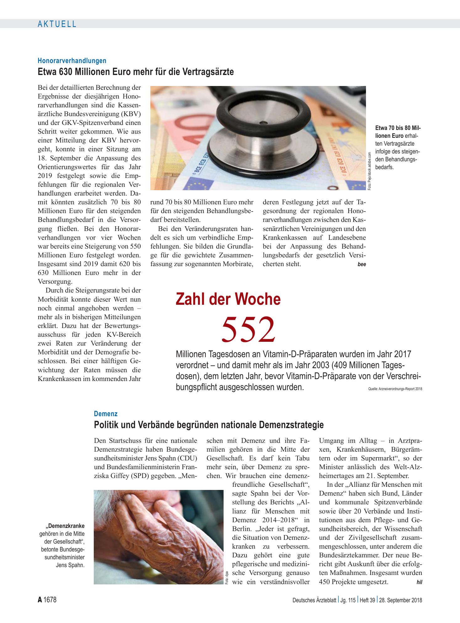 Vorschauseite 1: Zahl der Woche 552 – Deutsches Ärzteblatt