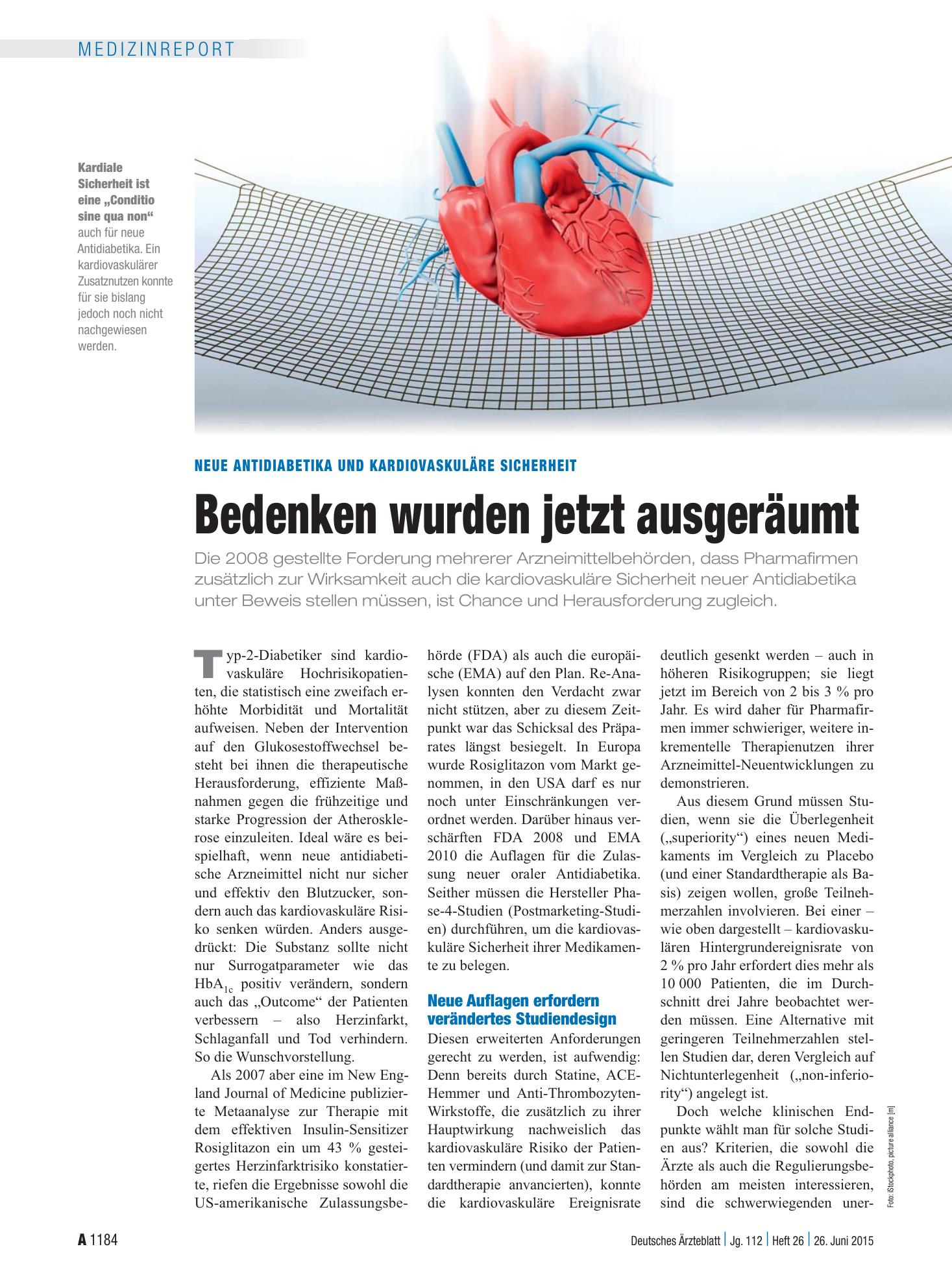 Vorschauseite 1: Neue Antidiabetika und kardiovaskuläre Sicherheit: Bedenken wurden jetzt ausgeräumt – Deutsches Ärzteblatt
