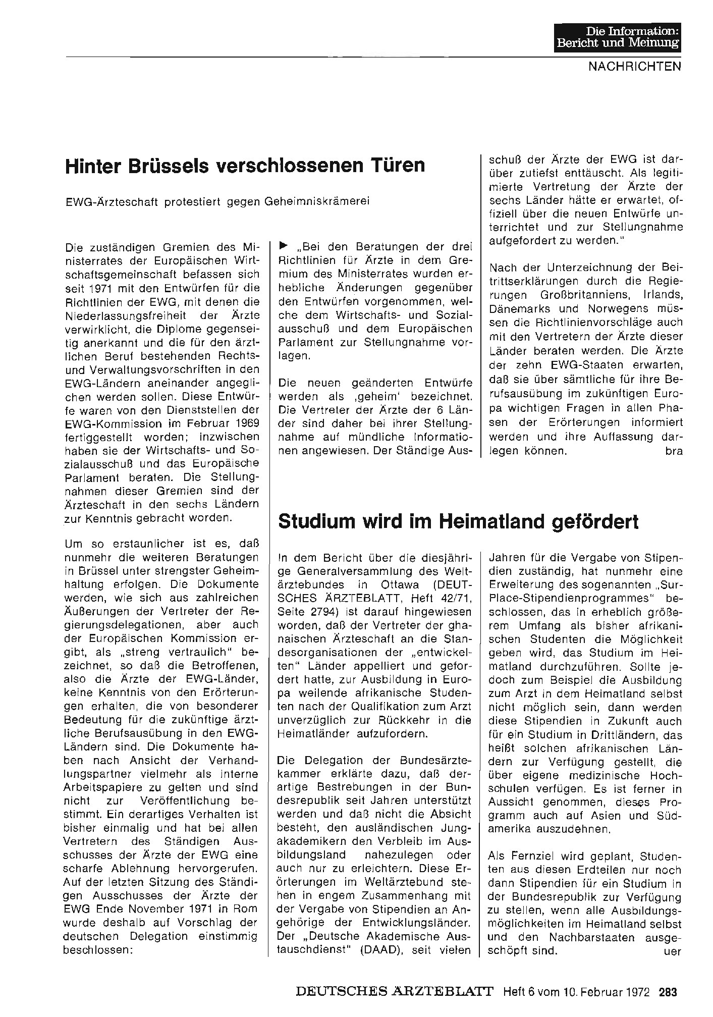 Vorschauseite 1: Hinter Brüssels verschlossenen Türen