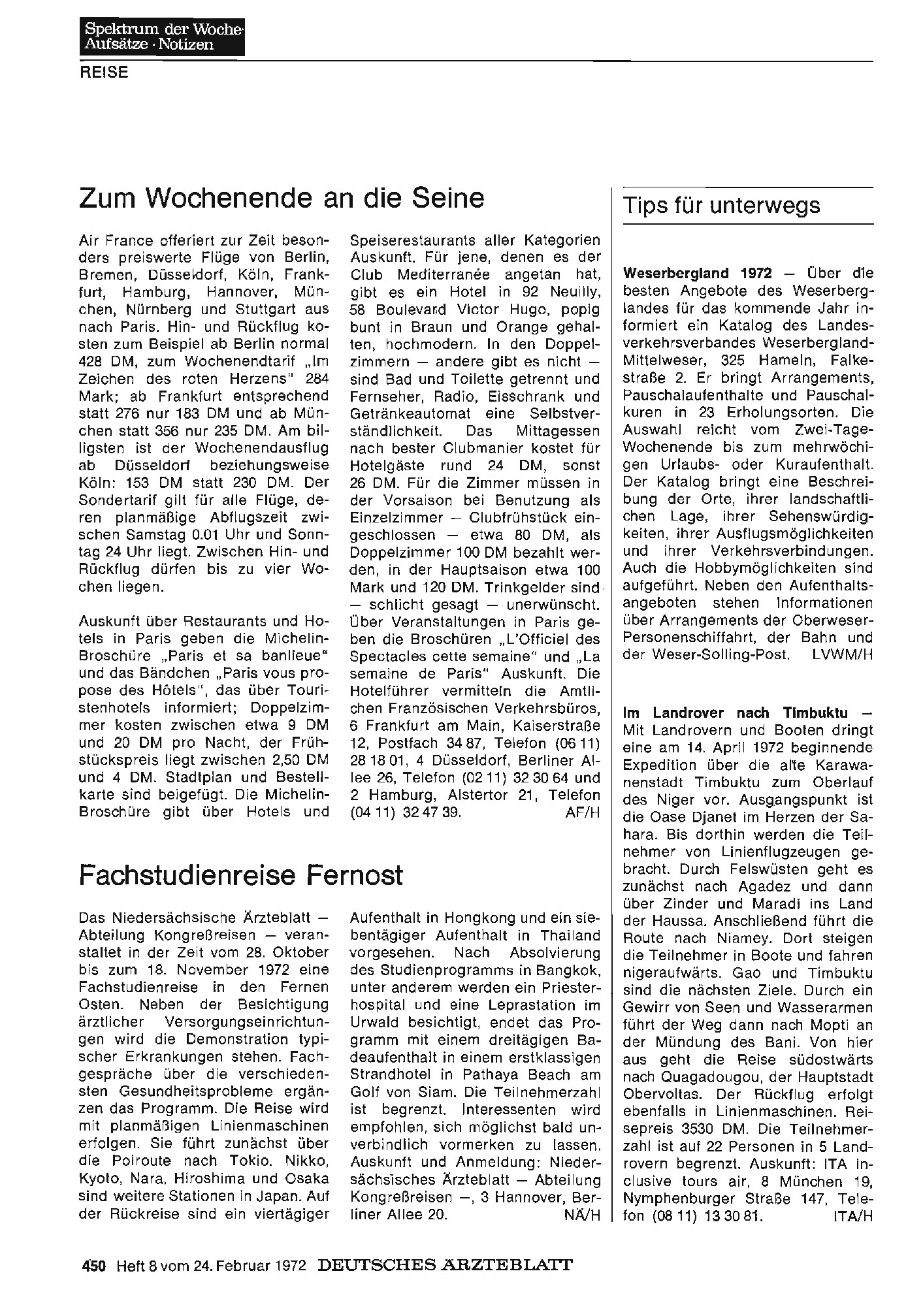 Vorschauseite 1: Zum Wochenende an die Seine