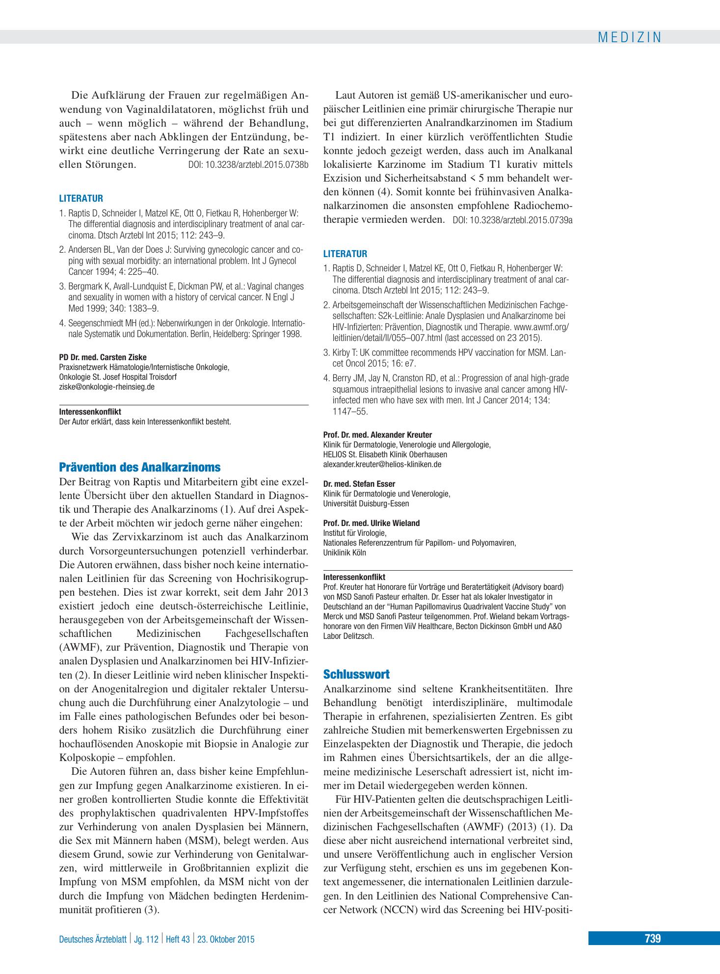 Vorschauseite 1: Schlusswort – Deutsches Ärzteblatt