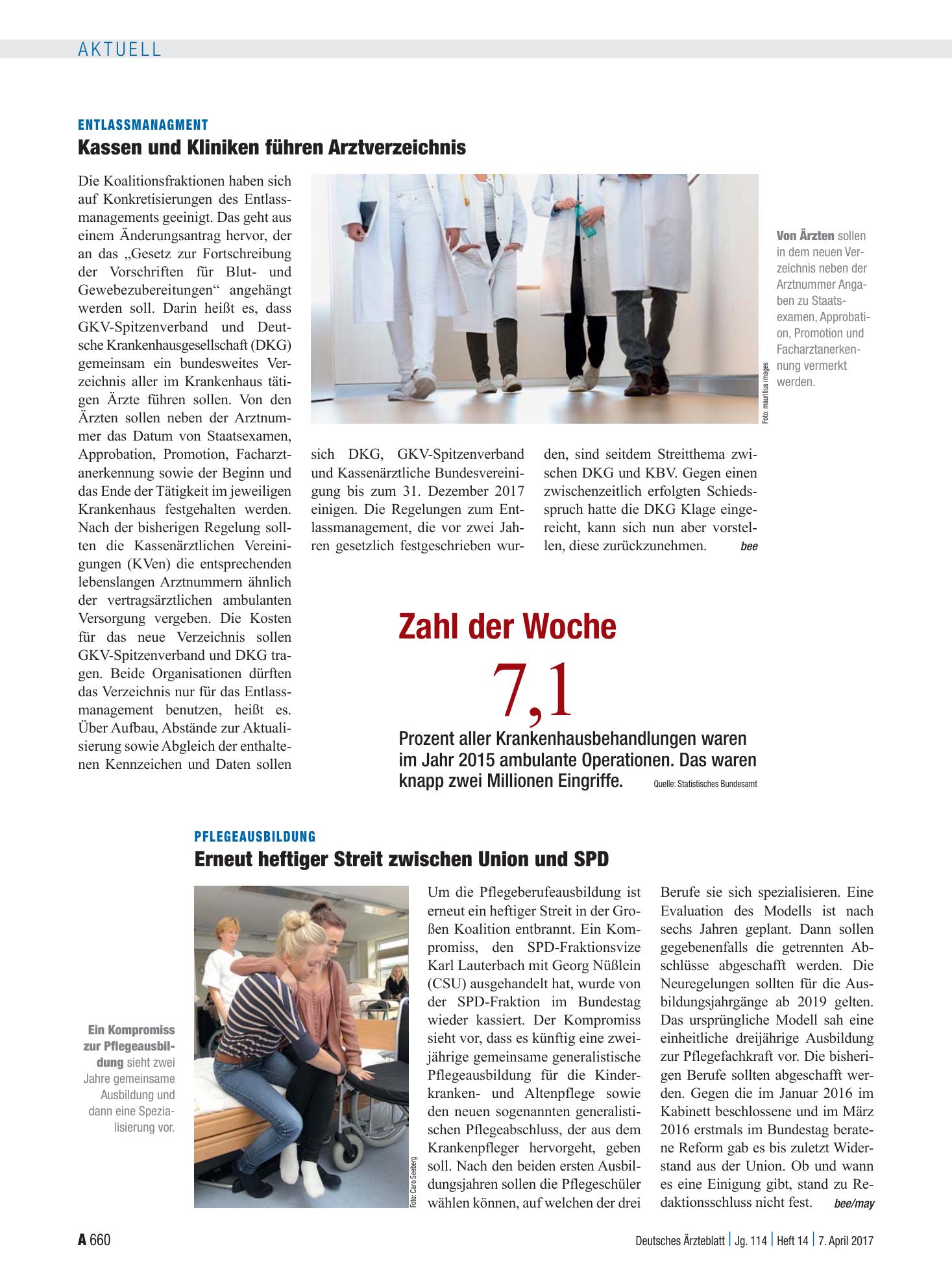 Vorschauseite 1: Zahl der Woche 7, 1 – Deutsches Ärzteblatt