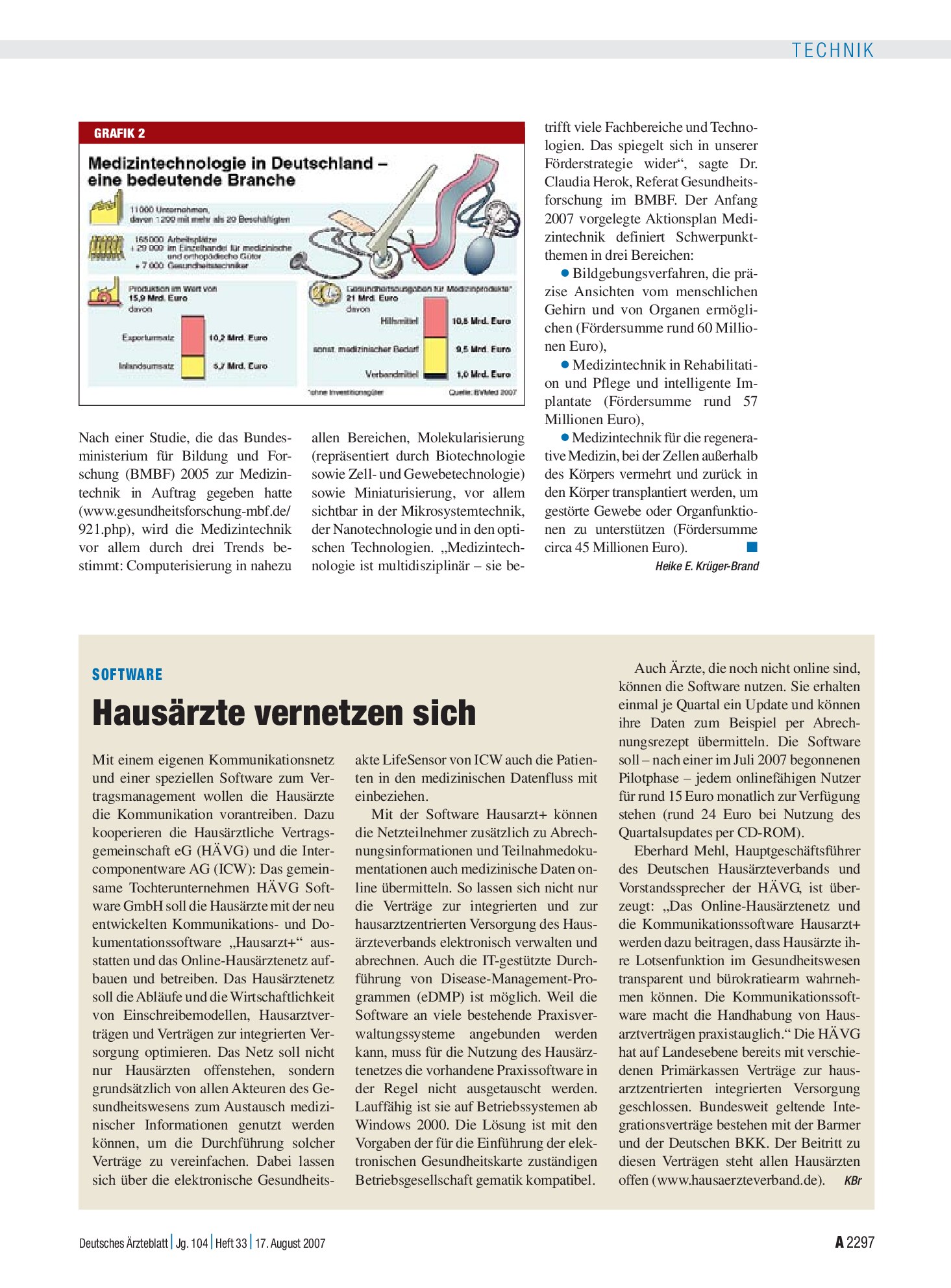Vorschauseite 1: Software: Hausärzte vernetzen sich – Deutsches Ärzteblatt