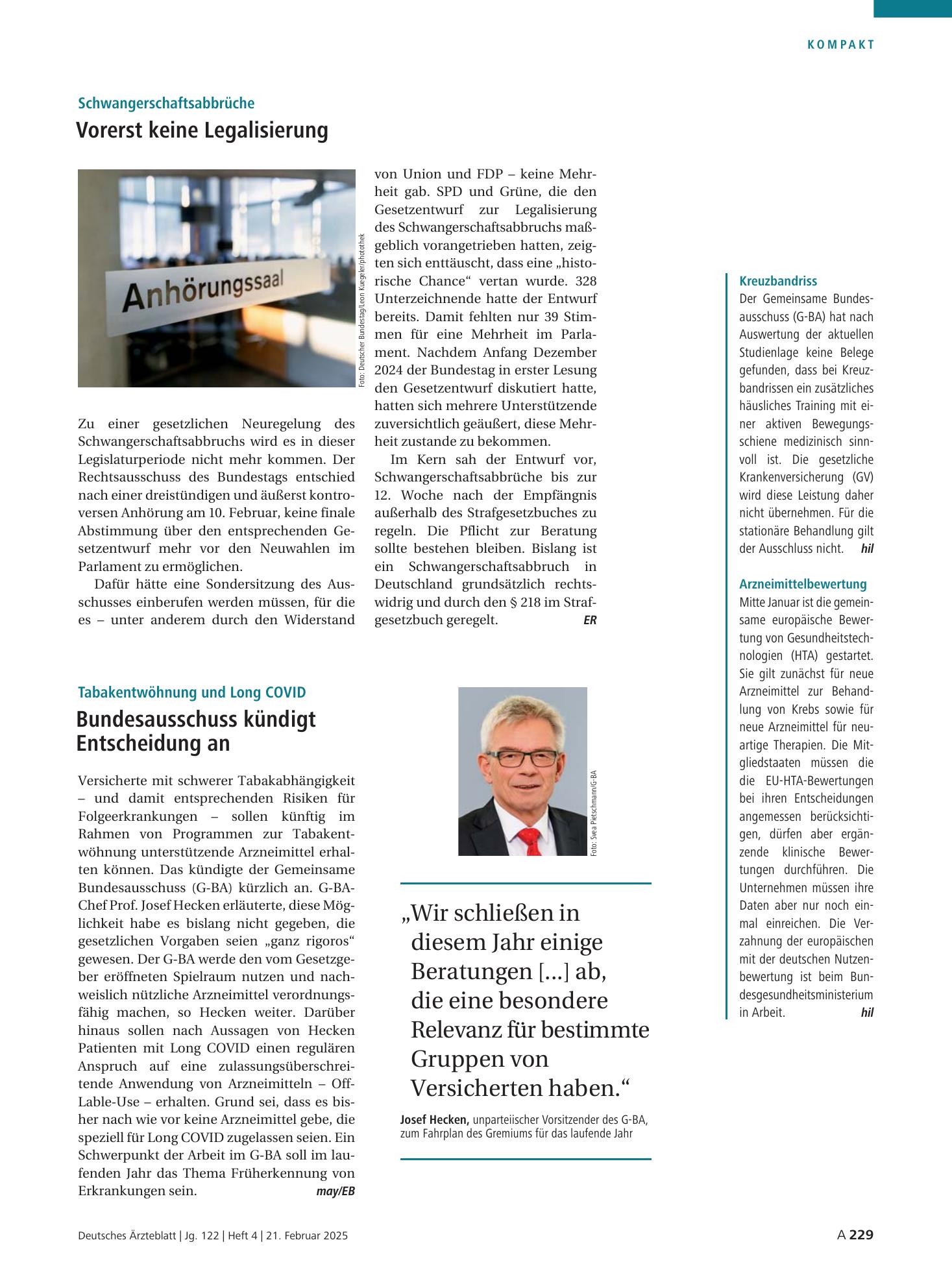 Vorschauseite 1: Zitat – Deutsches Ärzteblatt