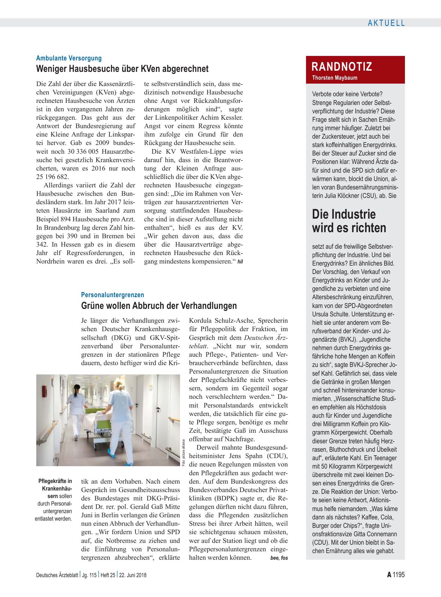 Vorschauseite 1: Randnotiz: Die Industrie wird es richten – Deutsches Ärzteblatt