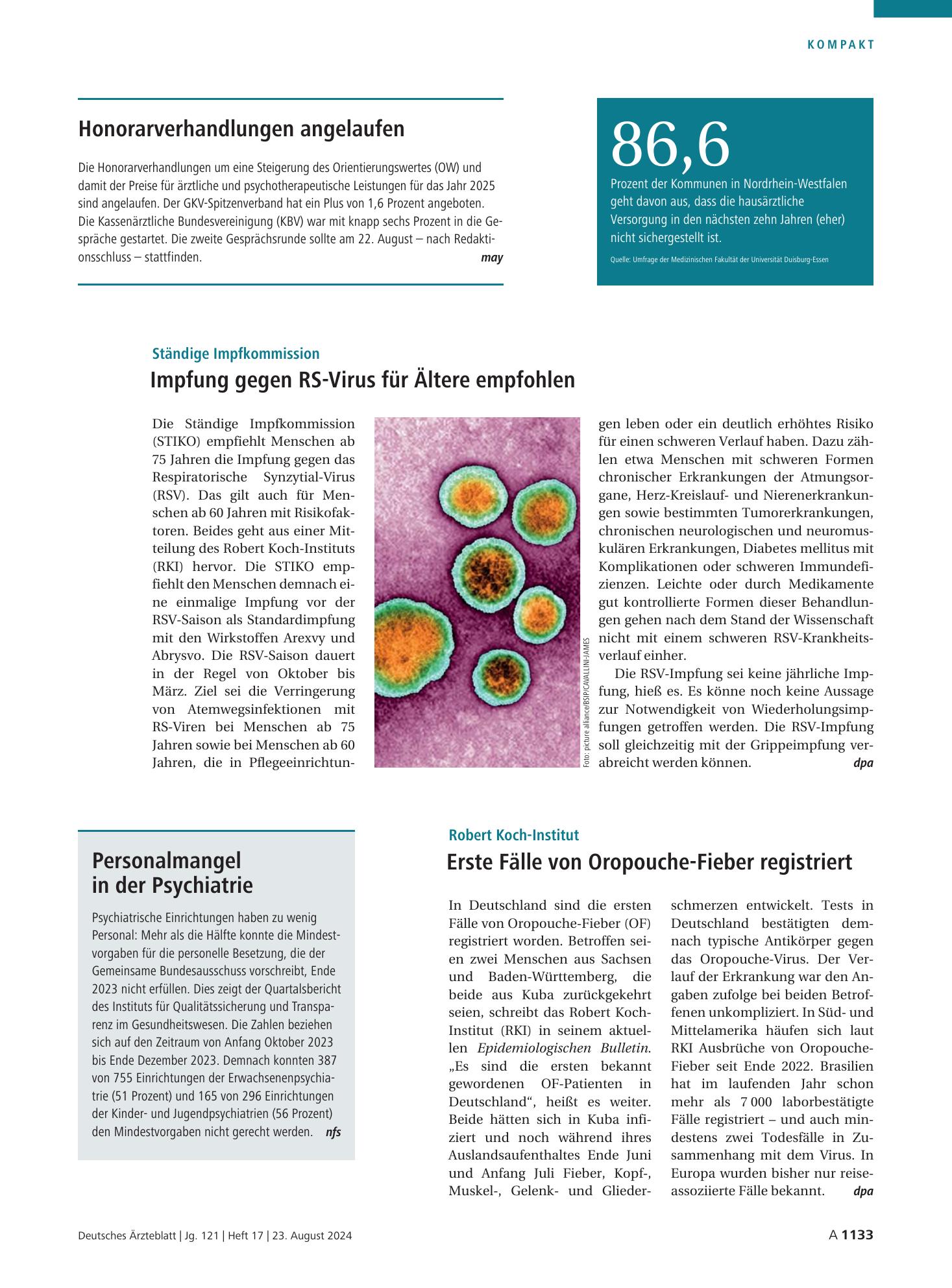 Vorschauseite 1: Zahl der Woche – Deutsches Ärzteblatt