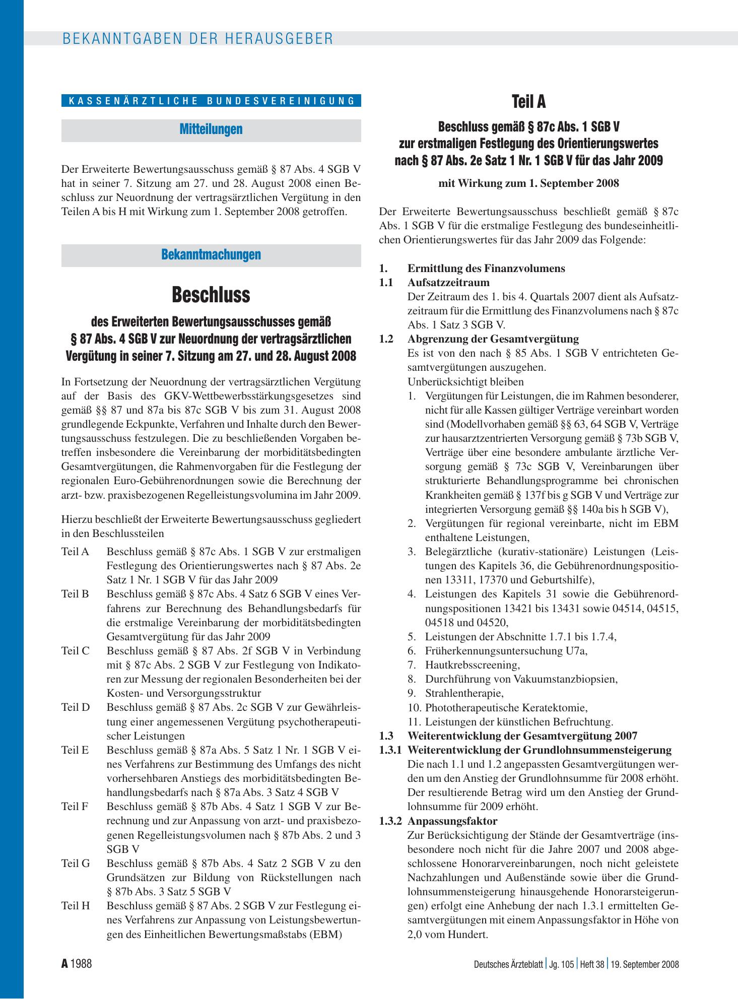 Vorschauseite 1: Mitteilungen – Deutsches Ärzteblatt