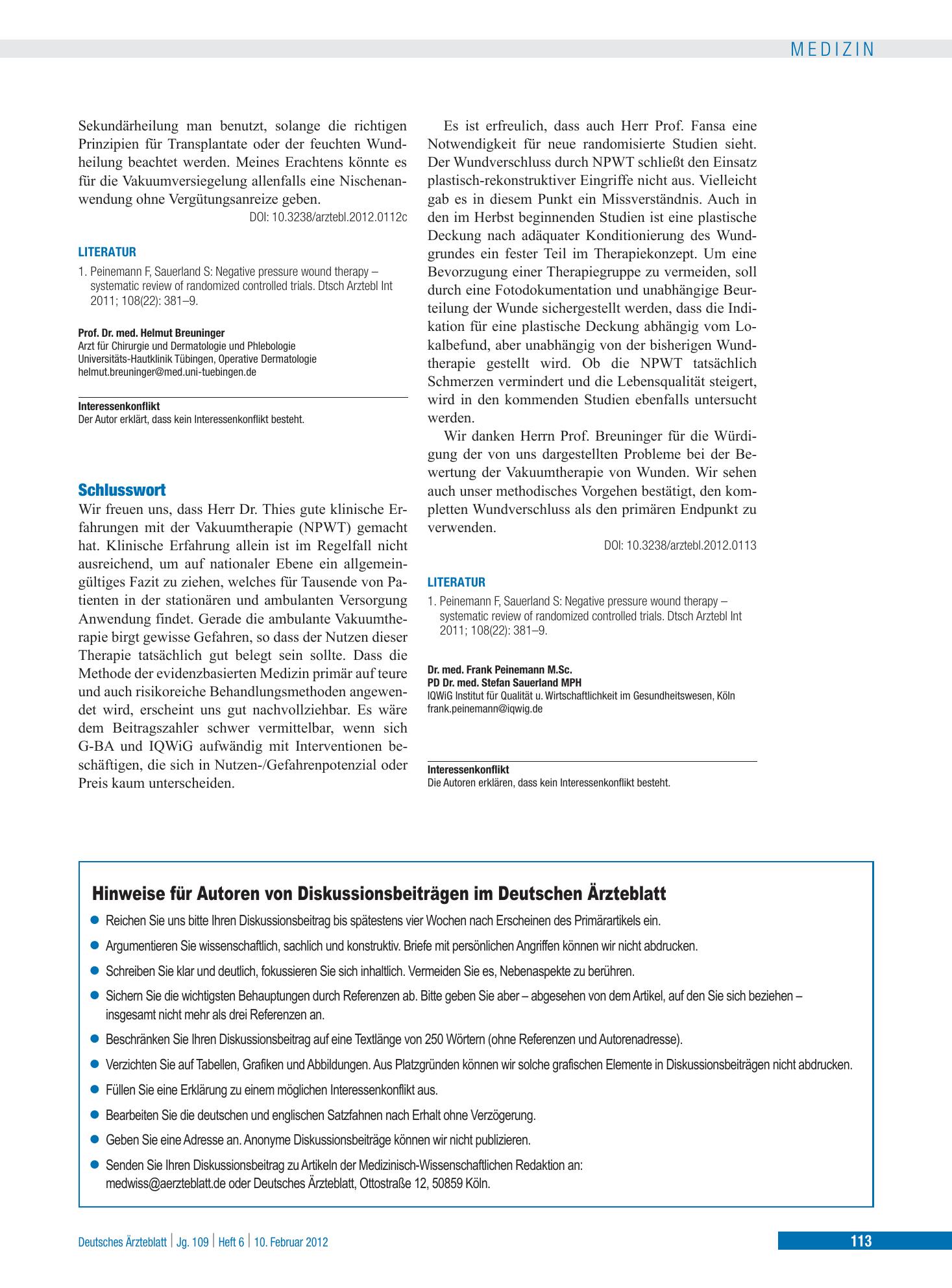 Vorschauseite 1: Schlusswort – Deutsches Ärzteblatt