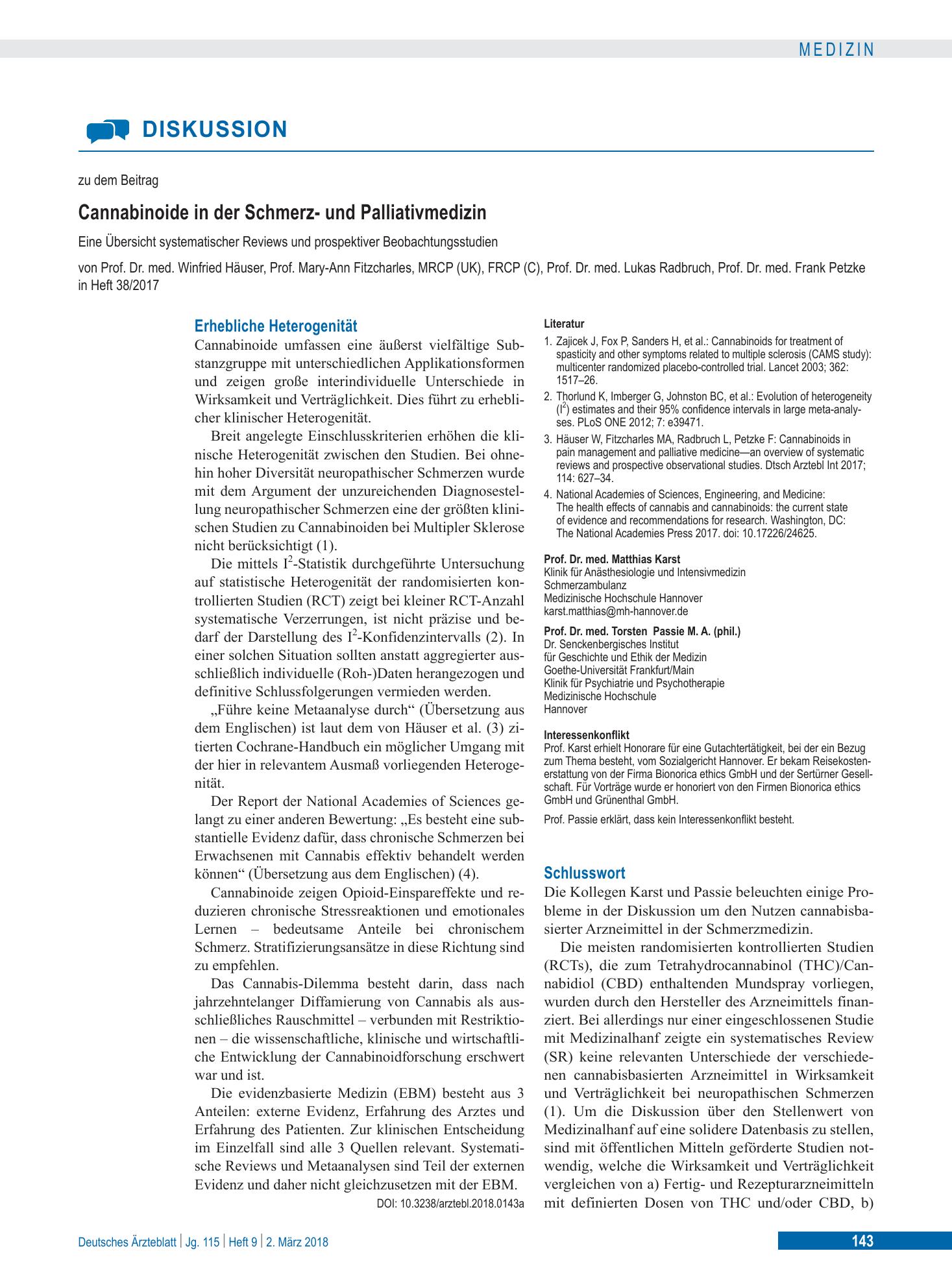 Vorschauseite 1: Schlusswort – Deutsches Ärzteblatt