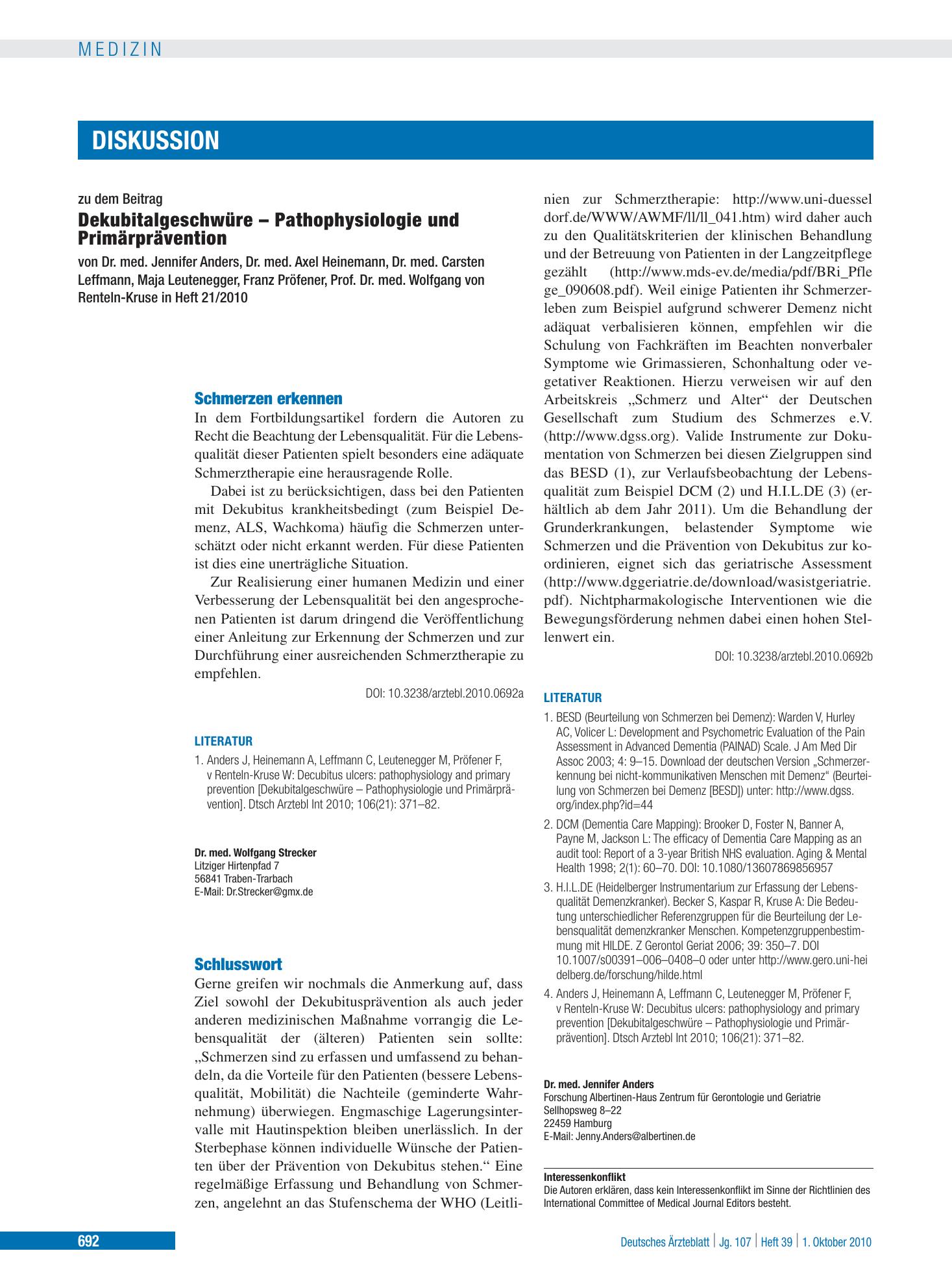 Vorschauseite 1: Schlusswort – Deutsches Ärzteblatt
