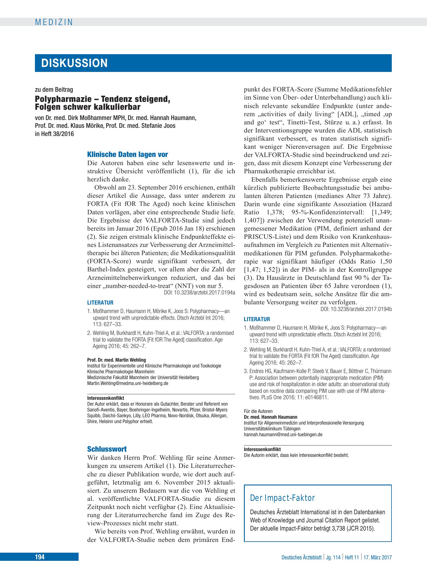 Vorschauseite 1: Schlusswort – Deutsches Ärzteblatt