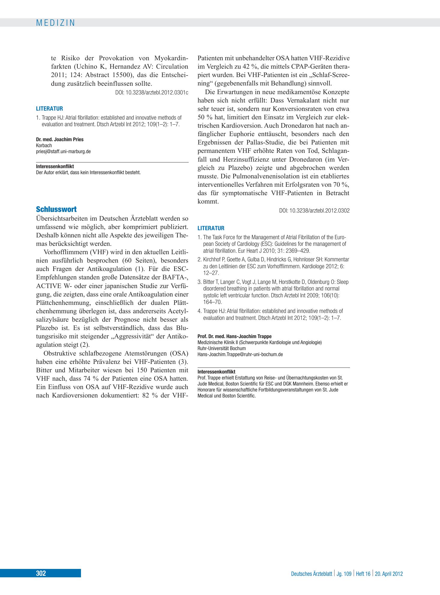 Vorschauseite 1: Schlusswort – Deutsches Ärzteblatt