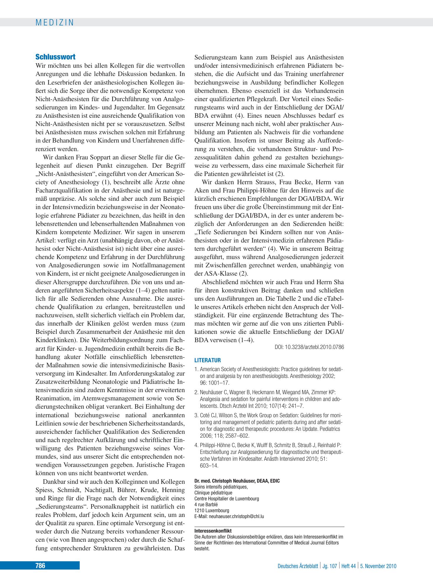 Vorschauseite 1: Schlusswort – Deutsches Ärzteblatt