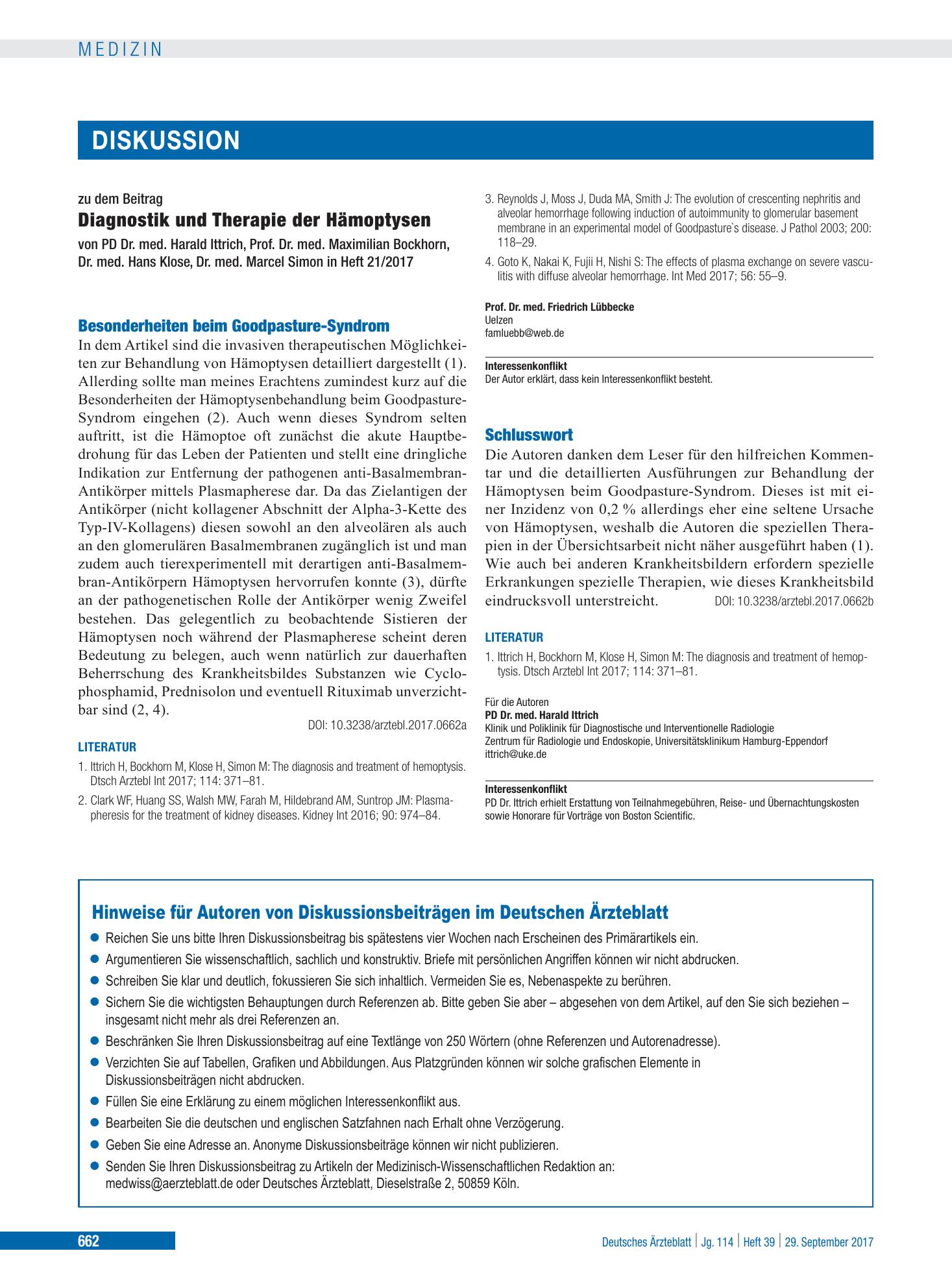 Vorschauseite 1: Schlusswort – Deutsches Ärzteblatt