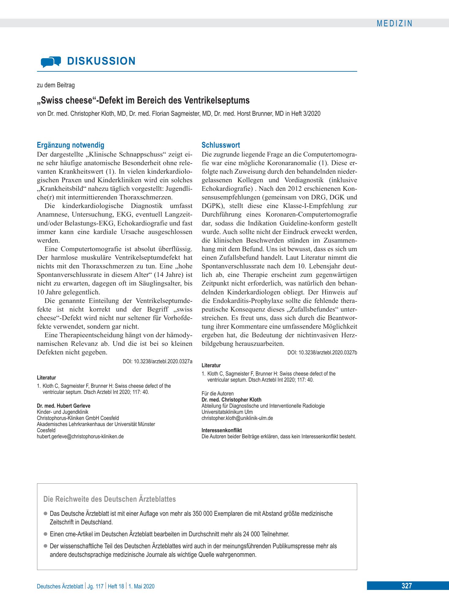 Vorschauseite 1: Ergänzung notwendig – Deutsches Ärzteblatt