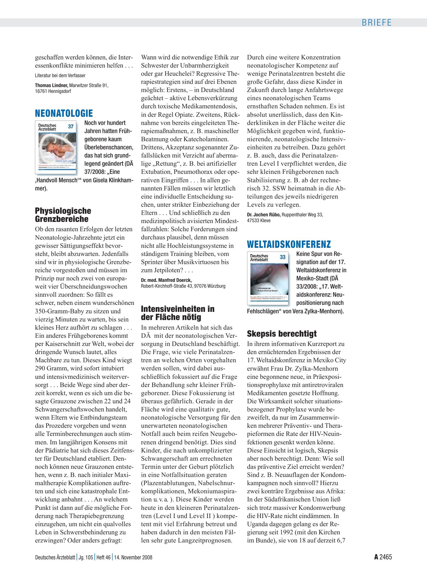 Vorschauseite 1: Weltaidskonferenz: Skepsis berechtigt – Deutsches Ärzteblatt