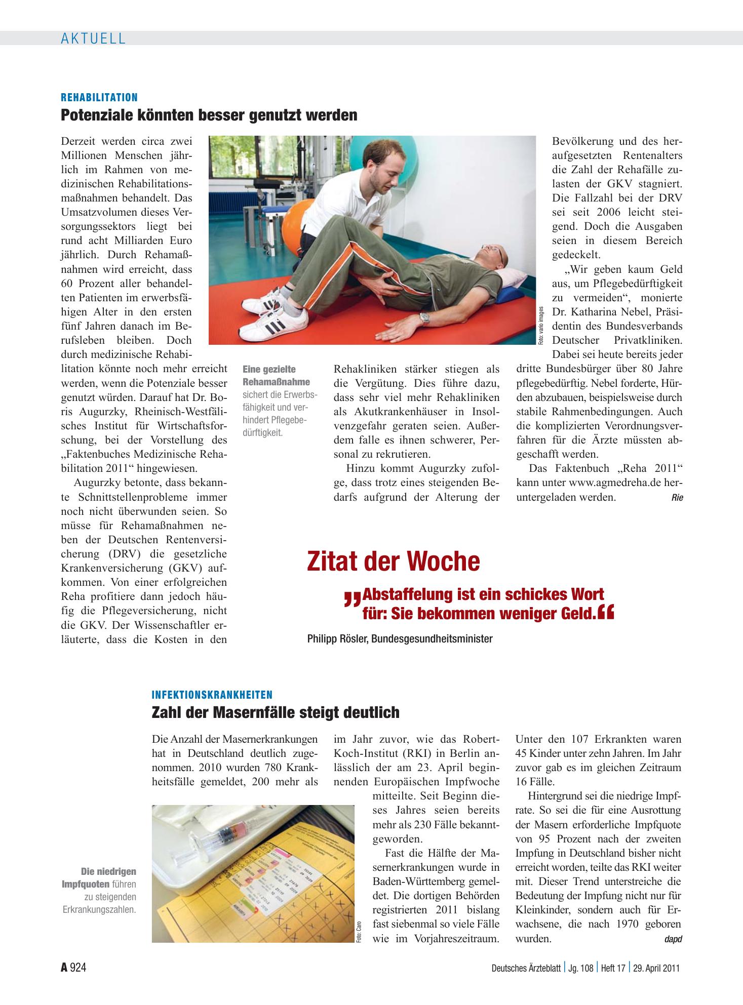 Vorschauseite 1: Zitat der Woche – Deutsches Ärzteblatt