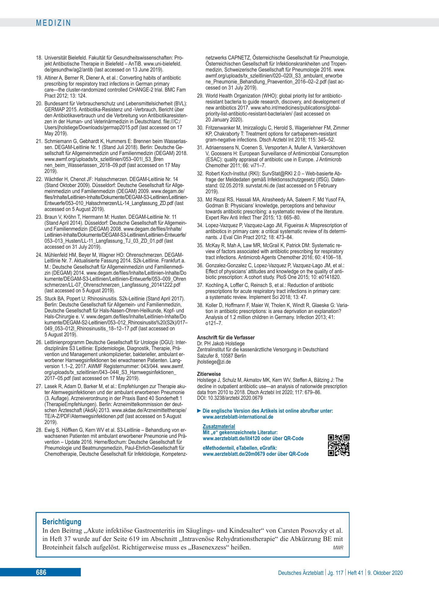 Vorschauseite 1: Berichtigung – Deutsches Ärzteblatt