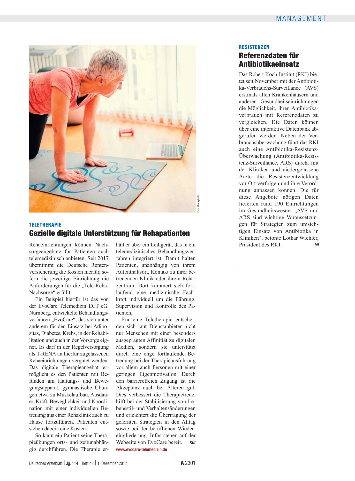 Vorschauseite 1: Resistenzen: Referenzdaten für Antibiotikaeinsatz – Deutsches Ärzteblatt