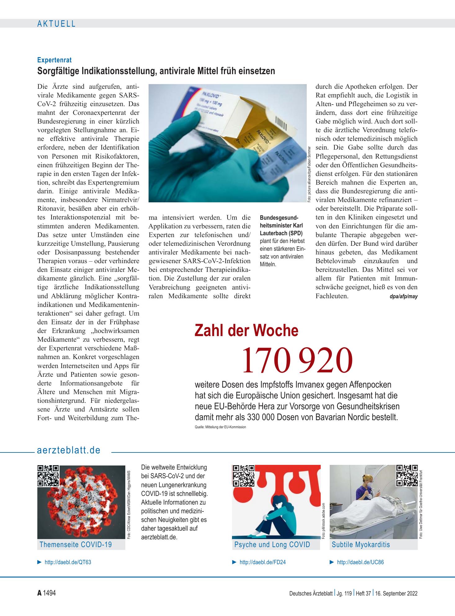 Vorschauseite 1: aerzteblatt.de – Deutsches Ärzteblatt