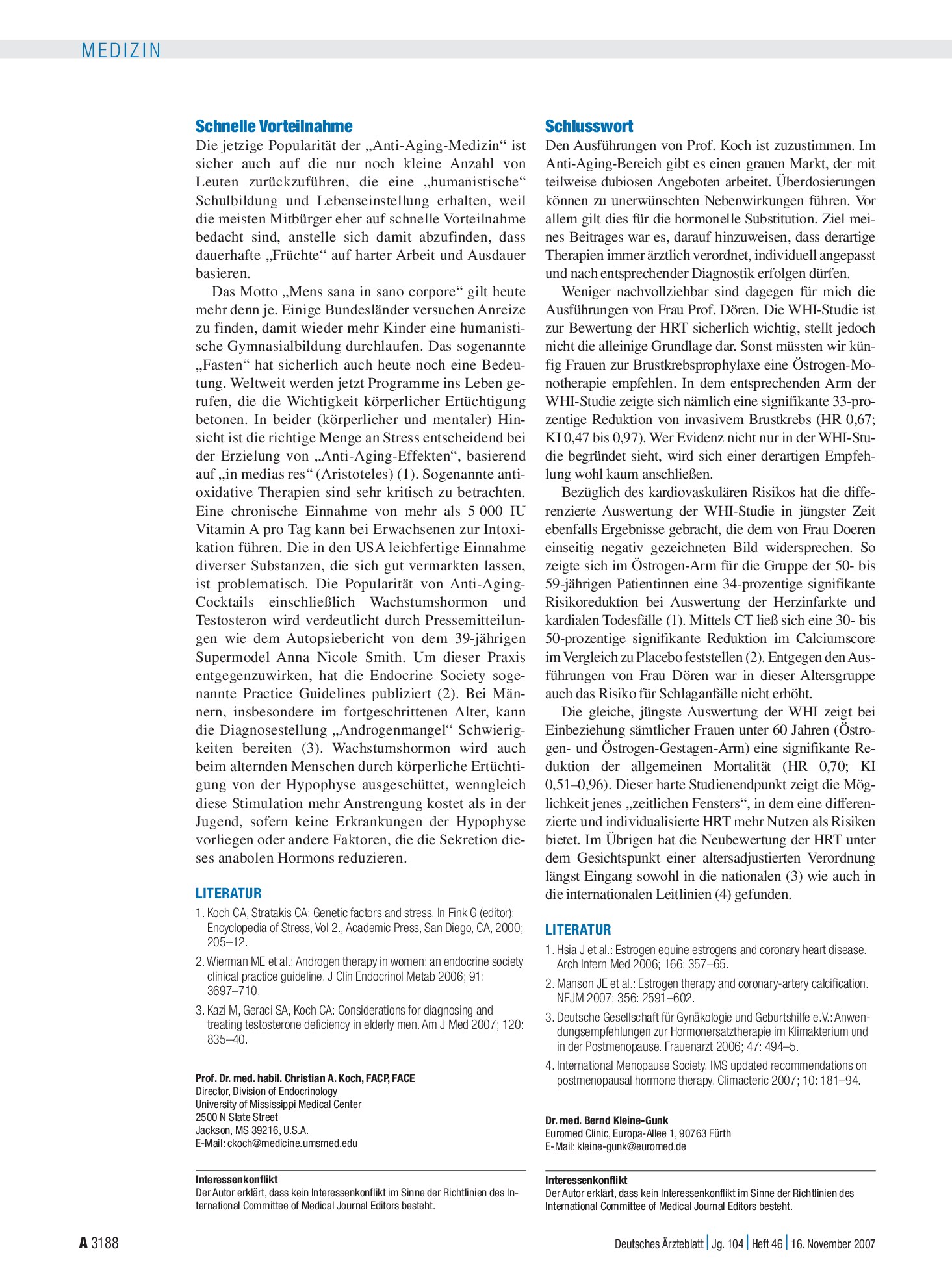Vorschauseite 1: Anti-Aging-Medizin: Hoffnung oder Humbug? Schnelle Vorteilnahme – Deutsches Ärzteblatt