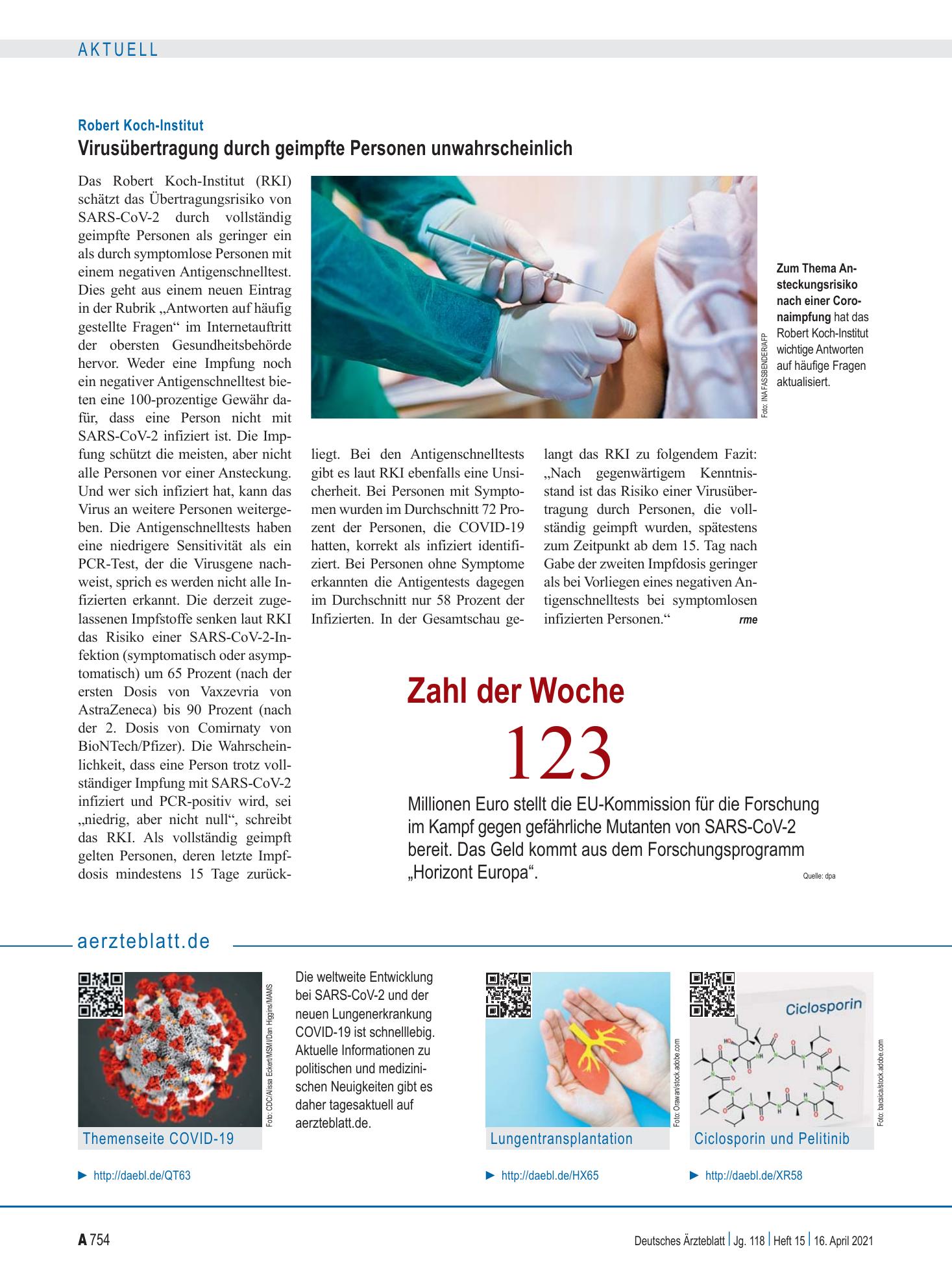 Vorschauseite 1: aerzteblatt.de – Deutsches Ärzteblatt